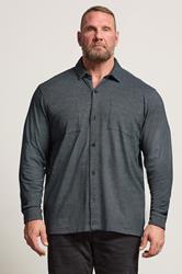 STUDIO A Big & Tall Navy Blue Button Through Shirt | BadRhino 1