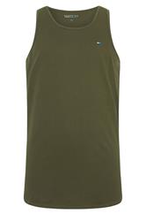 BadRhino Big & Tall Khaki Green Extra Long Plain Vest Top