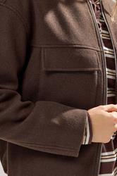 LTS Tall Chocolate Brown Brushed Pocket Bomber Jacket | Long Tall Sally 4