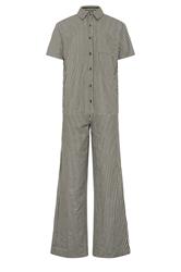 LTS Tall Women's Set Olive Green Stripe Button Cotton Shirt & Trousers | Long Tall Sally 10