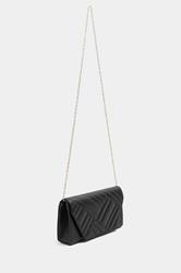 Black Chevron Clutch Bag | Yours Clothing 2