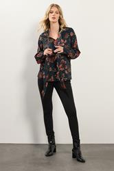 LTS Tall Teal Blue Floral Tie Neck Blouse | Long Tall Sally 4