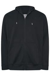 D555 Big & Tall Navy Blue Couture Zip Through Hoodie | BadRhino 3