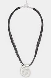 Silver Tone Shell Statement Necklace | Yours Clothing 1