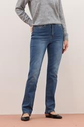 LTS PREMIUM Tall Womens Mid Blue IVY Stretch Straight Leg Jeans | Long Tall Sally 2