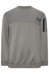 FIRETRAP Big & Tall Grey Olsen Sweatshirt