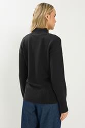 LTS Tall Women's Black High Neck Jumper | Long Tall Sally 3