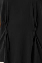 LTS Tall Women's Black Pleat Front Cotton T-Shirt | Long Tall Sally 4