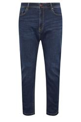 D555 Big & Tall Blue Blue Tapered Stretch Jeans
