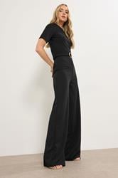 LTS Tall Black Belted Jumpsuit | Long Tall Sally 1