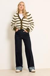 LTS Tall Dark Blue Turn Up Wide Leg Jeans | Long Tall Sally 2