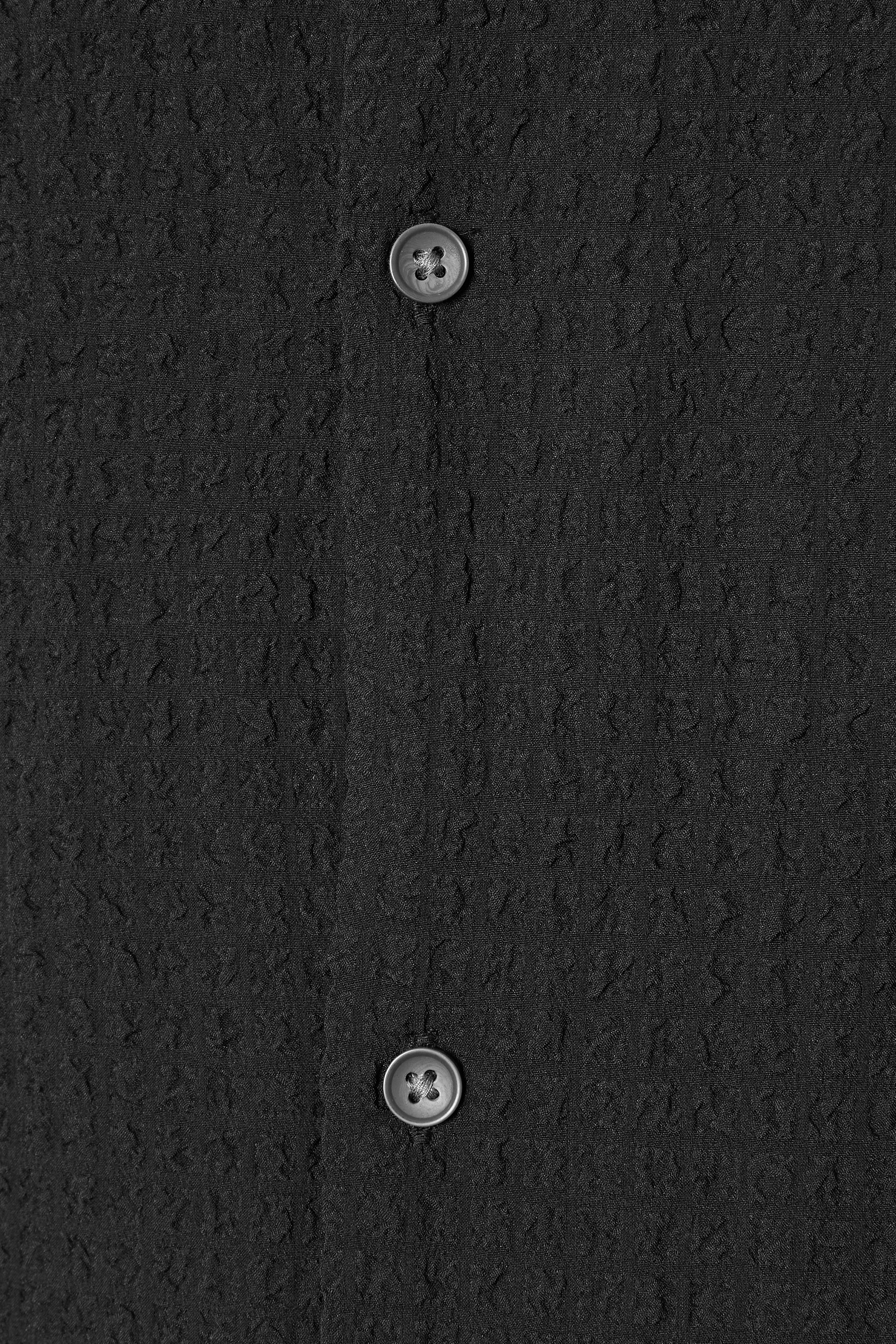 JACK & JONES Big & Tall Black Seersucker Resort Shirt | BadRhino 2