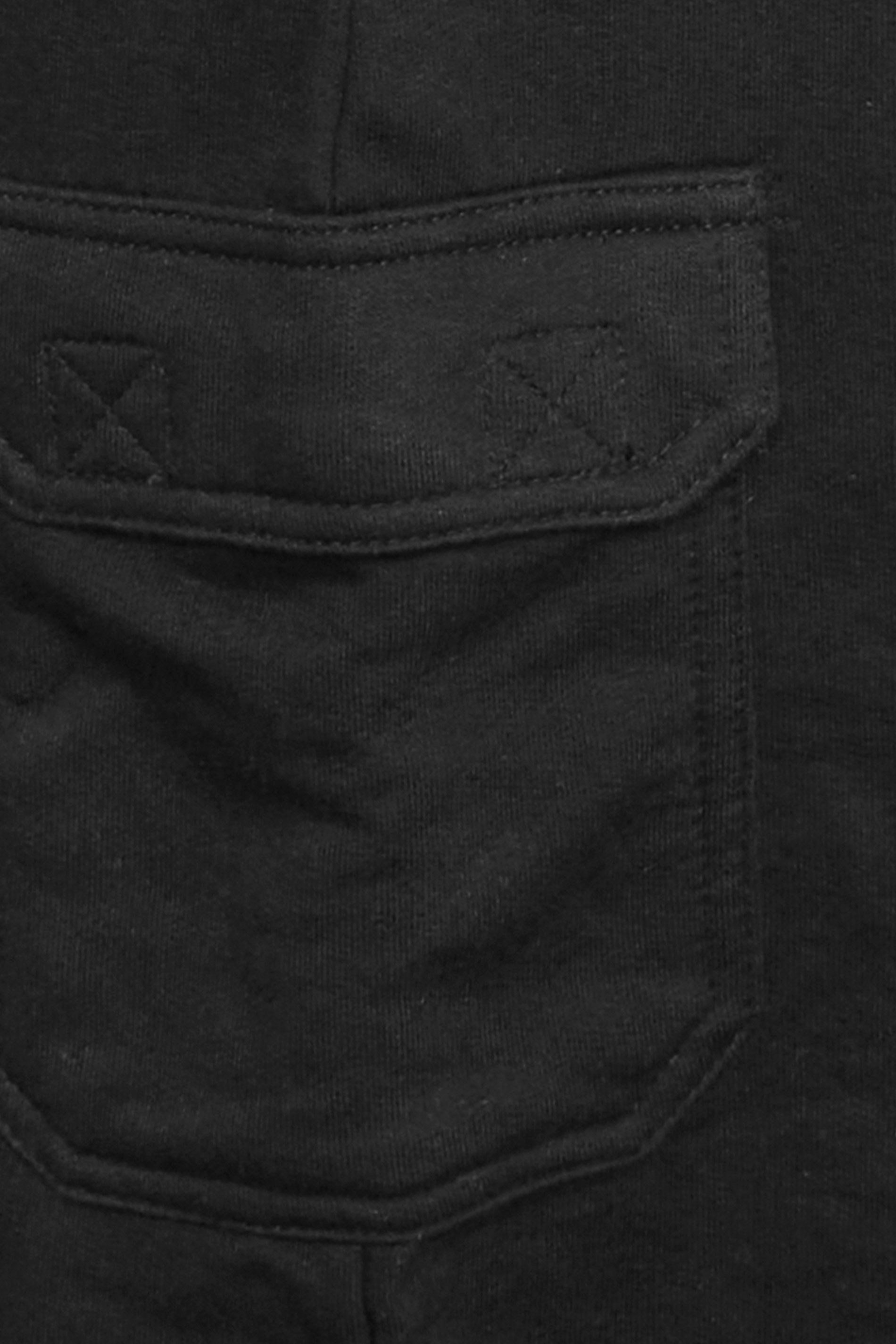 D555 Big & Tall Black Cotton Jogger Shorts | BadRhino 6