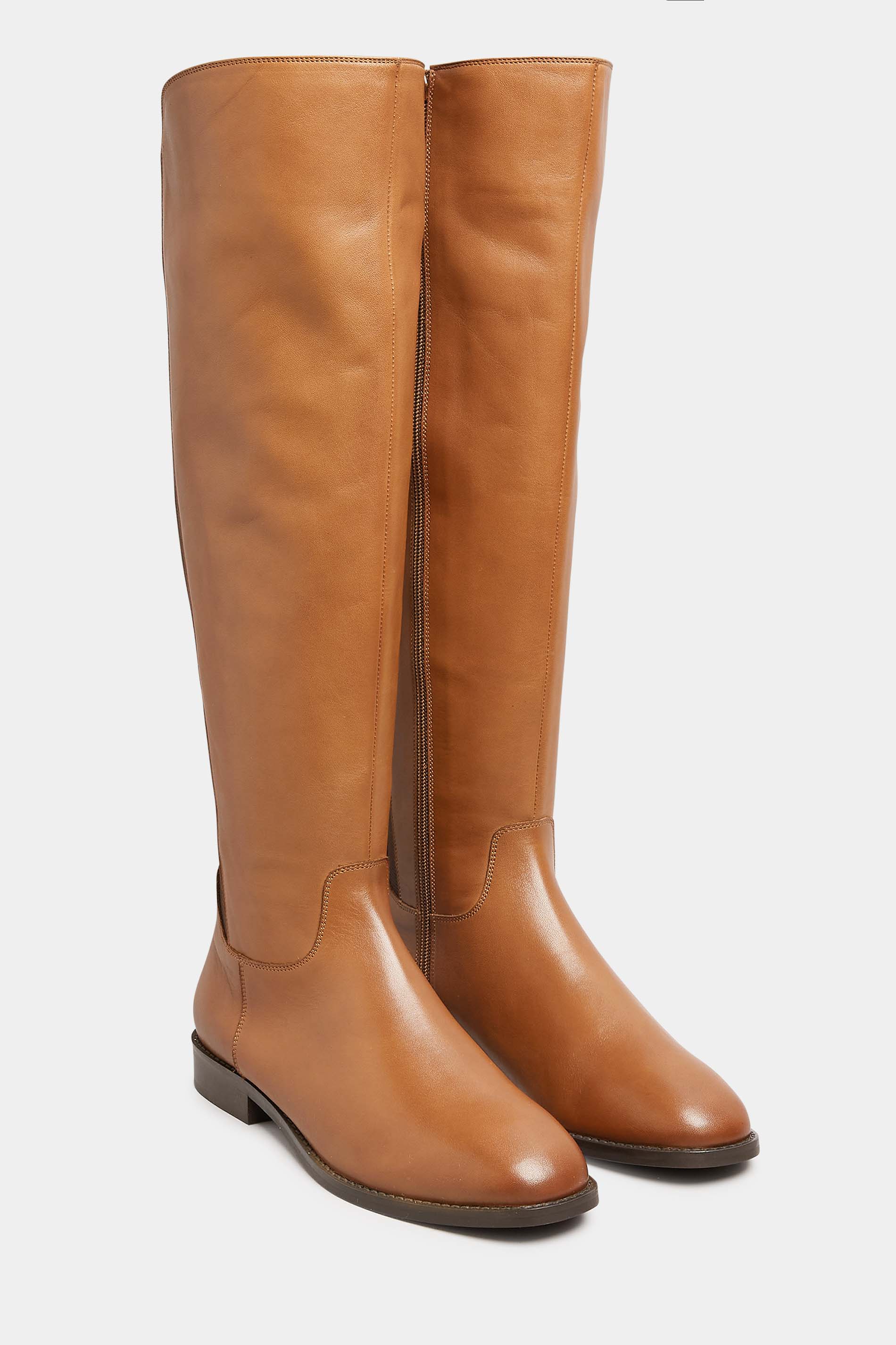 Tan best sale long boots