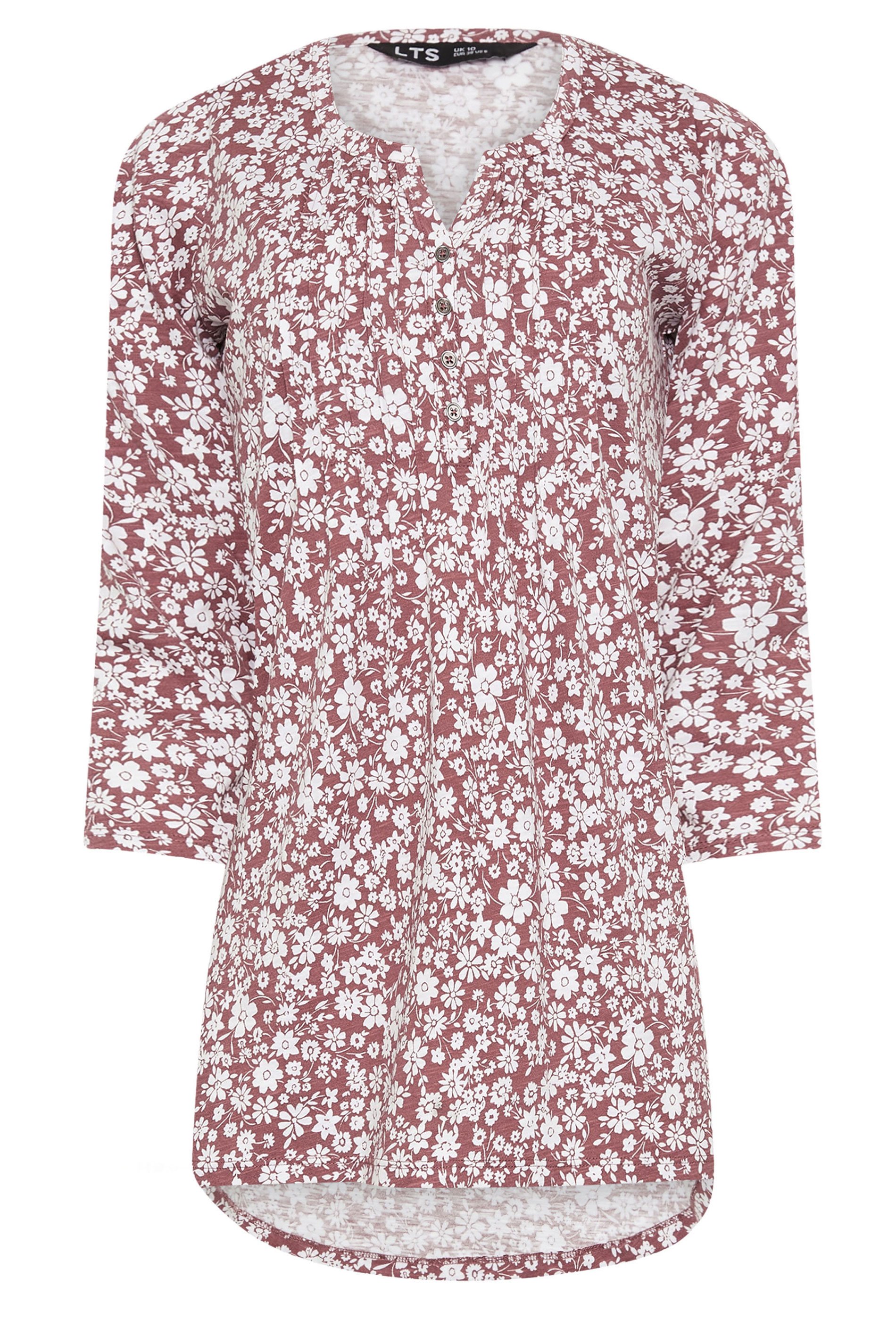 LTS Tall 2 PACK Blush Pink & Blue Henley Tops | Long Tall Sally 8