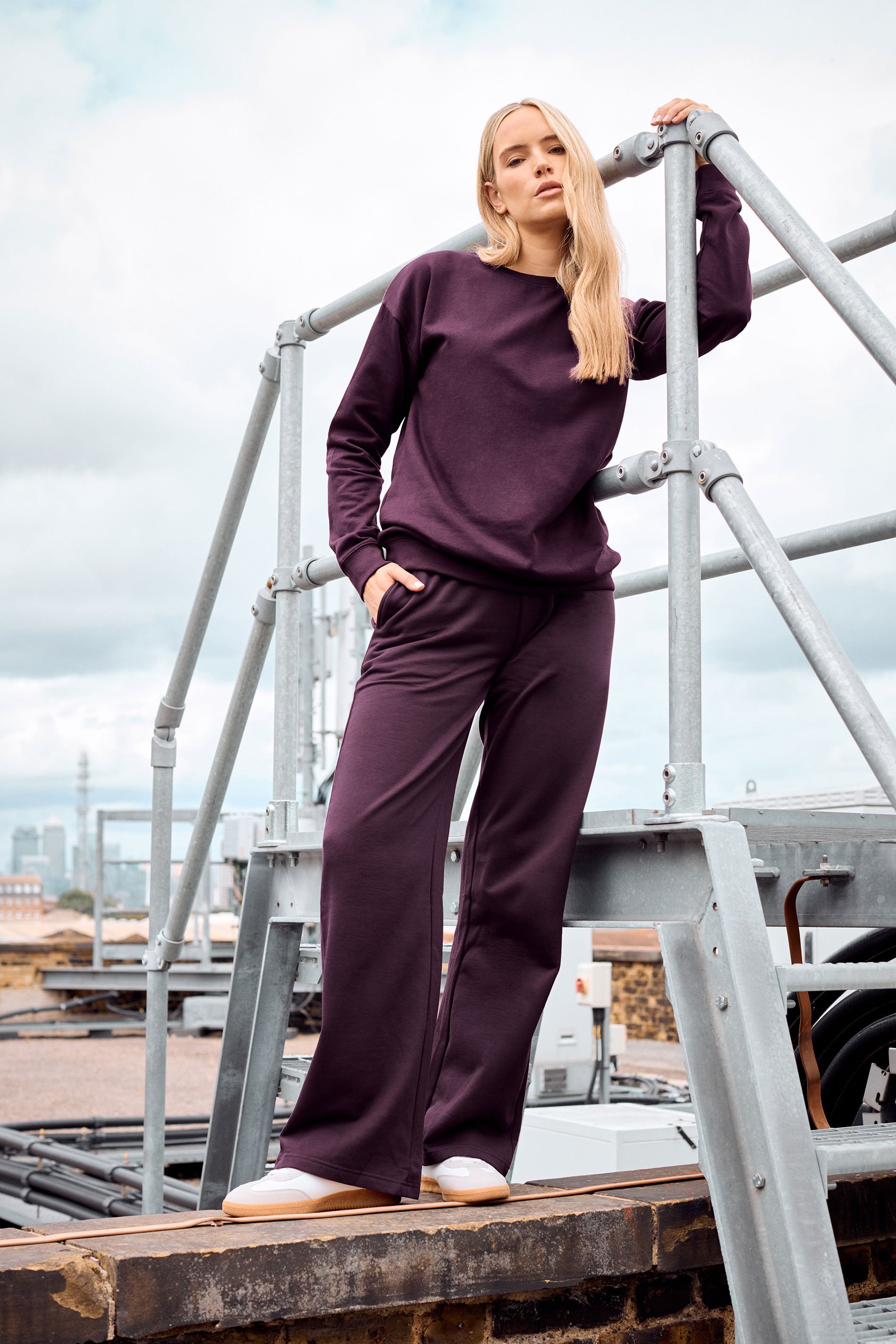LTS Tall Purple Wide Leg Joggers | Long Tall Sally 1