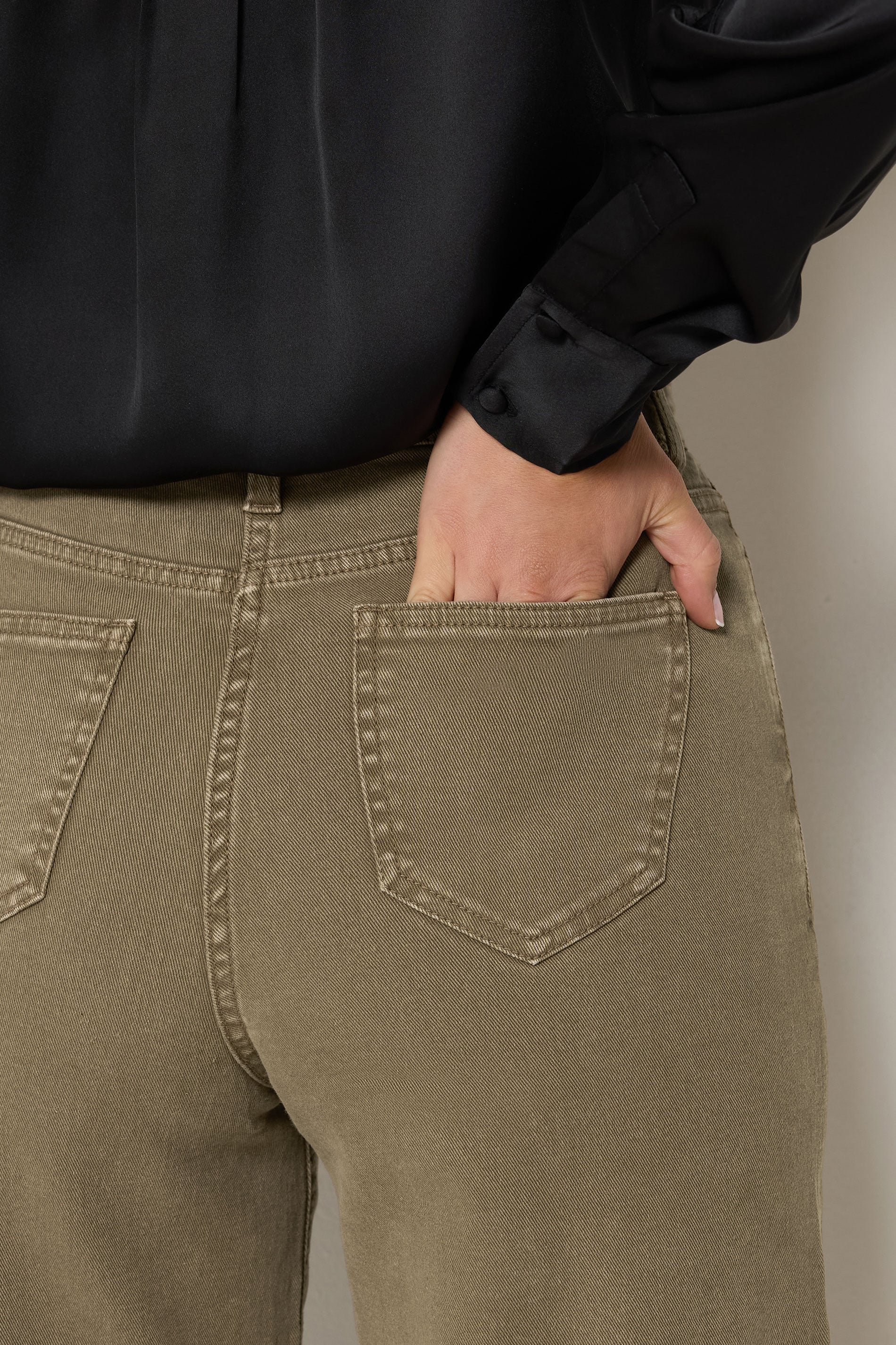 LTS Tall Women's Mocha Brown Washed Wide Leg Jeans | Long Tall Sally 4