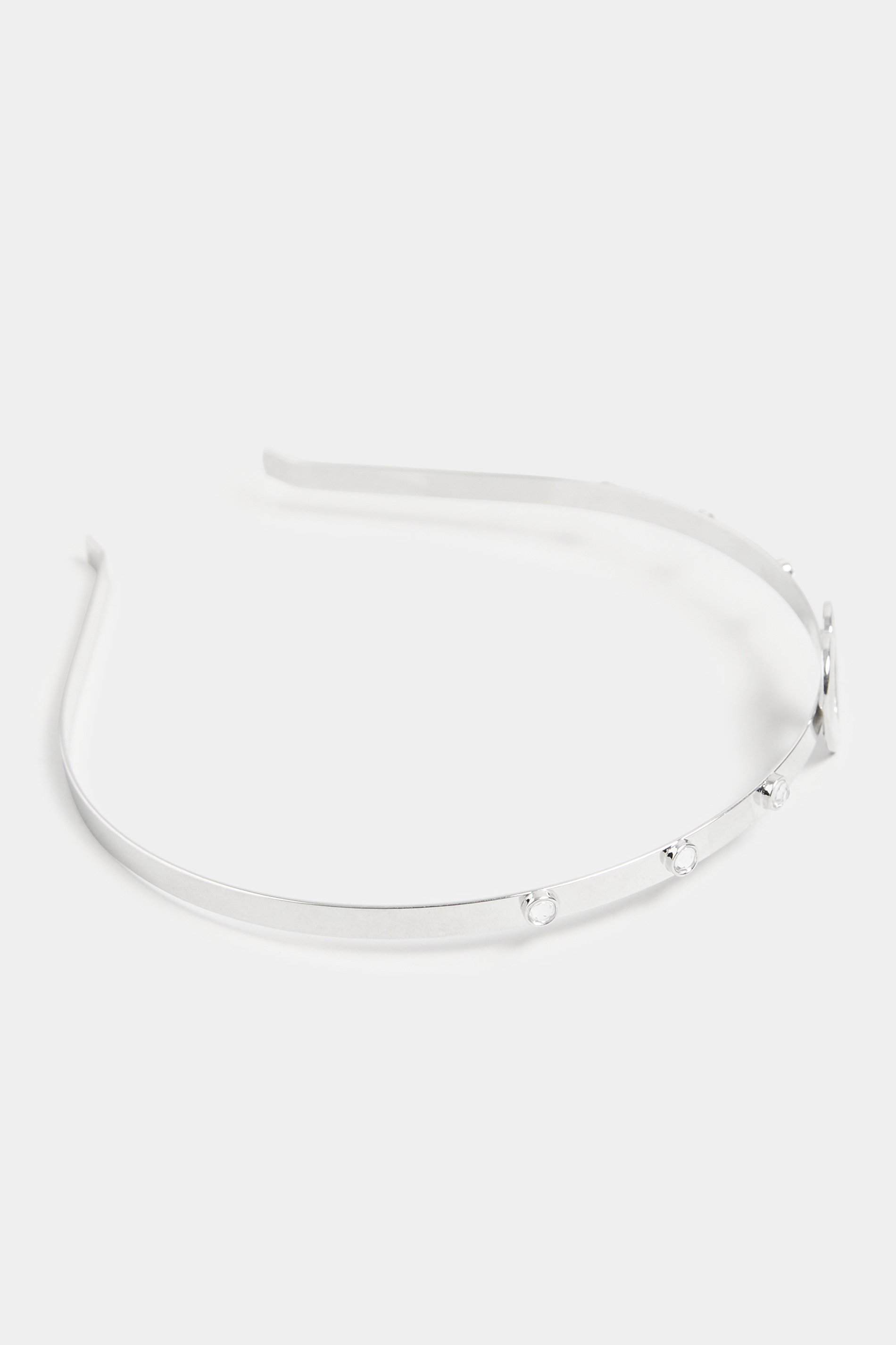 Silver Diamante Heart Headband | Yours Clothing 4