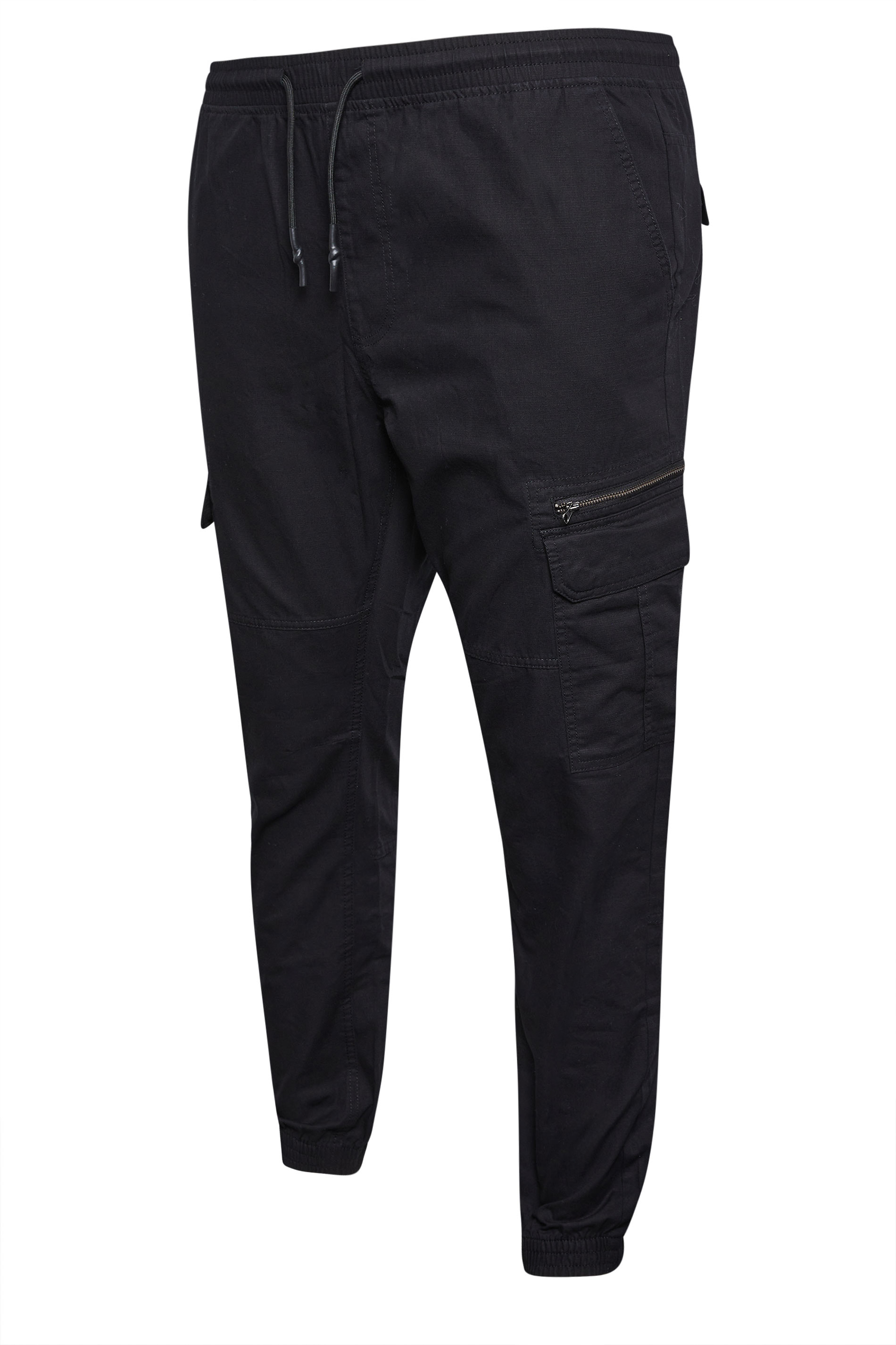BadRhino Big & Tall Black Ripstop Cargo Trousers | BadRhino 5