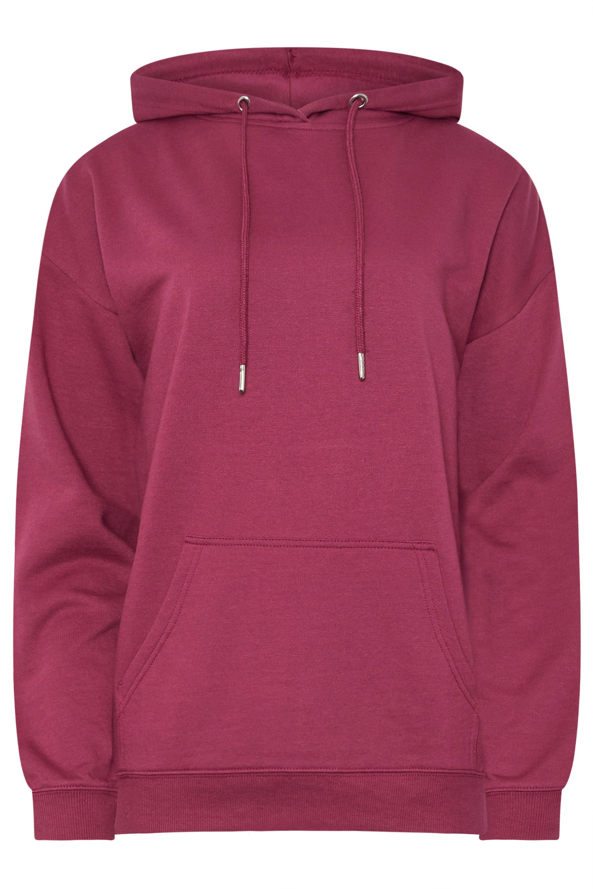 LTS Tall Dark Pink Drawstring Hoodie | Long Tall Sally 6