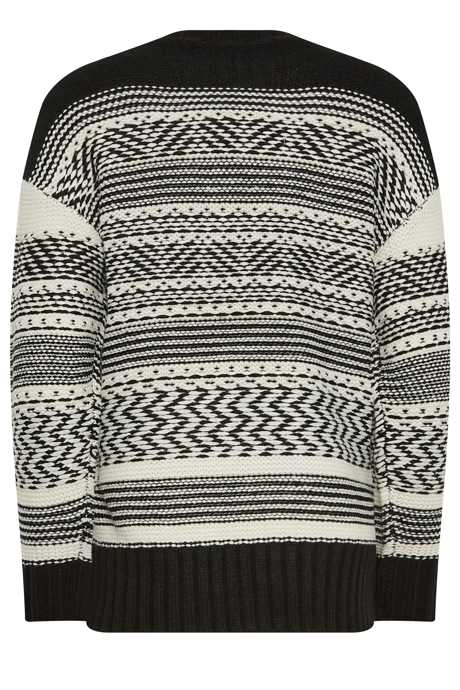 LTS Tall Black & White Fairisle Jumper | Long Tall Sally 8