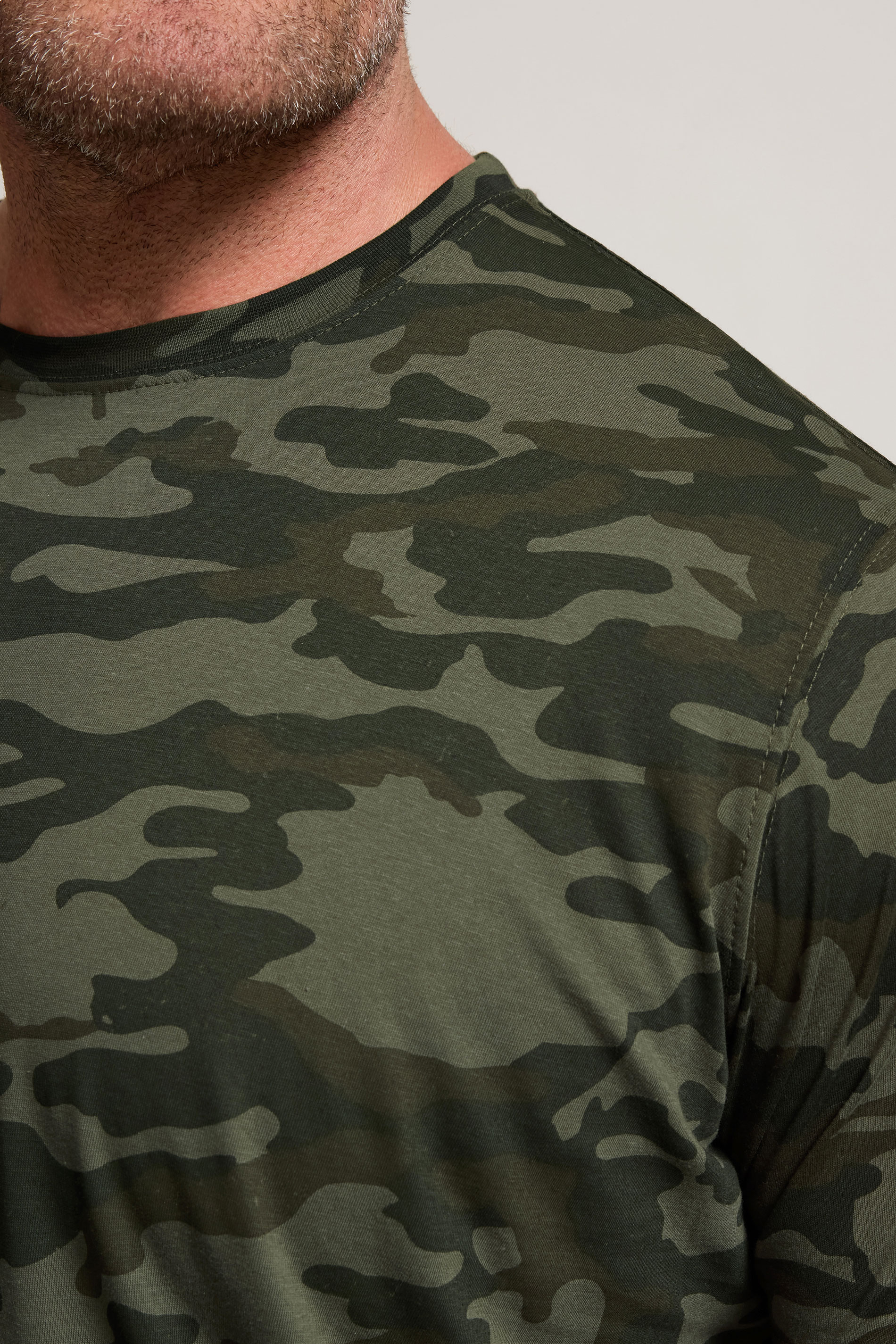 BadRhino Green Camo Print Crew Neck T-Shirt | BadRhino 5