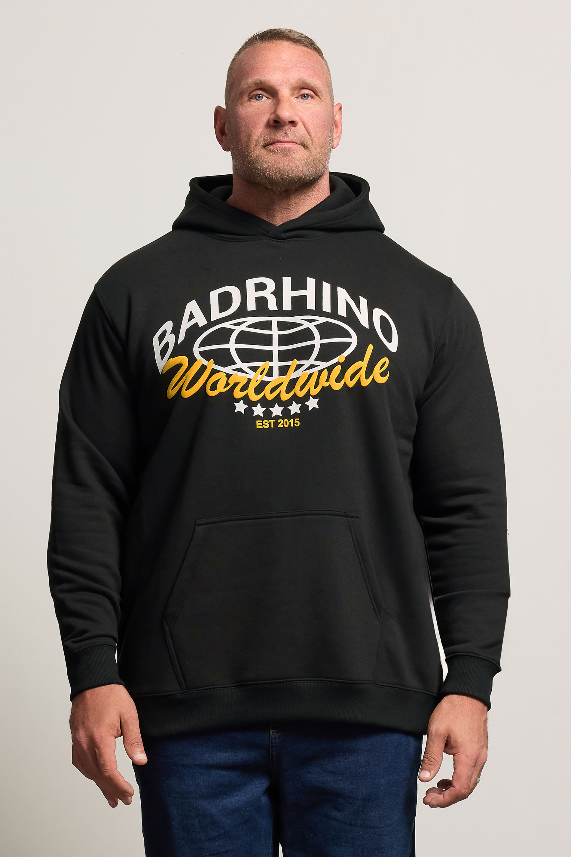 BadRhino Big & Tall Black Worldwide Hoodie 1
