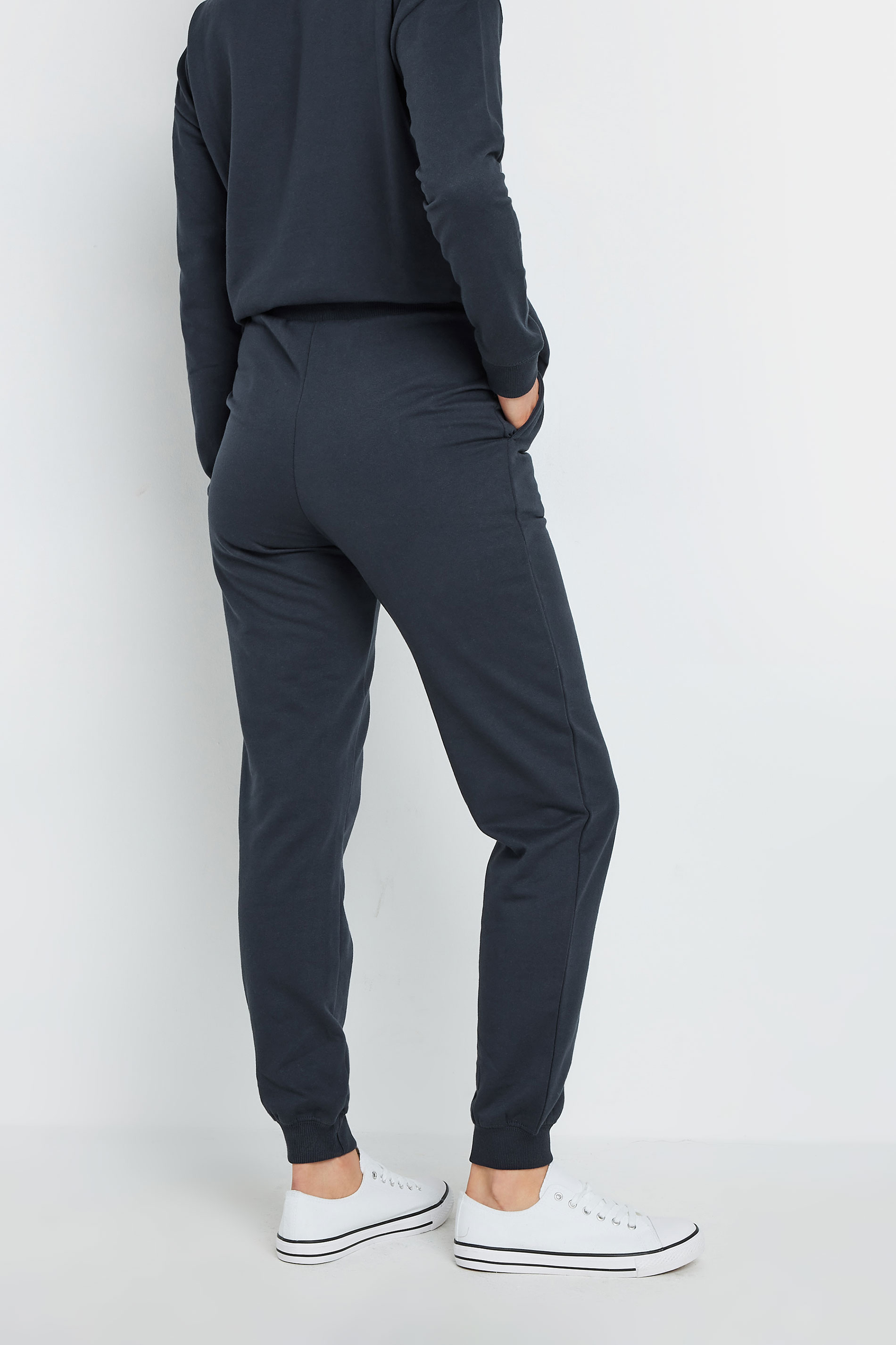 LTS Tall Navy Blue Cuffed Joggers | Long Tall Sally 3