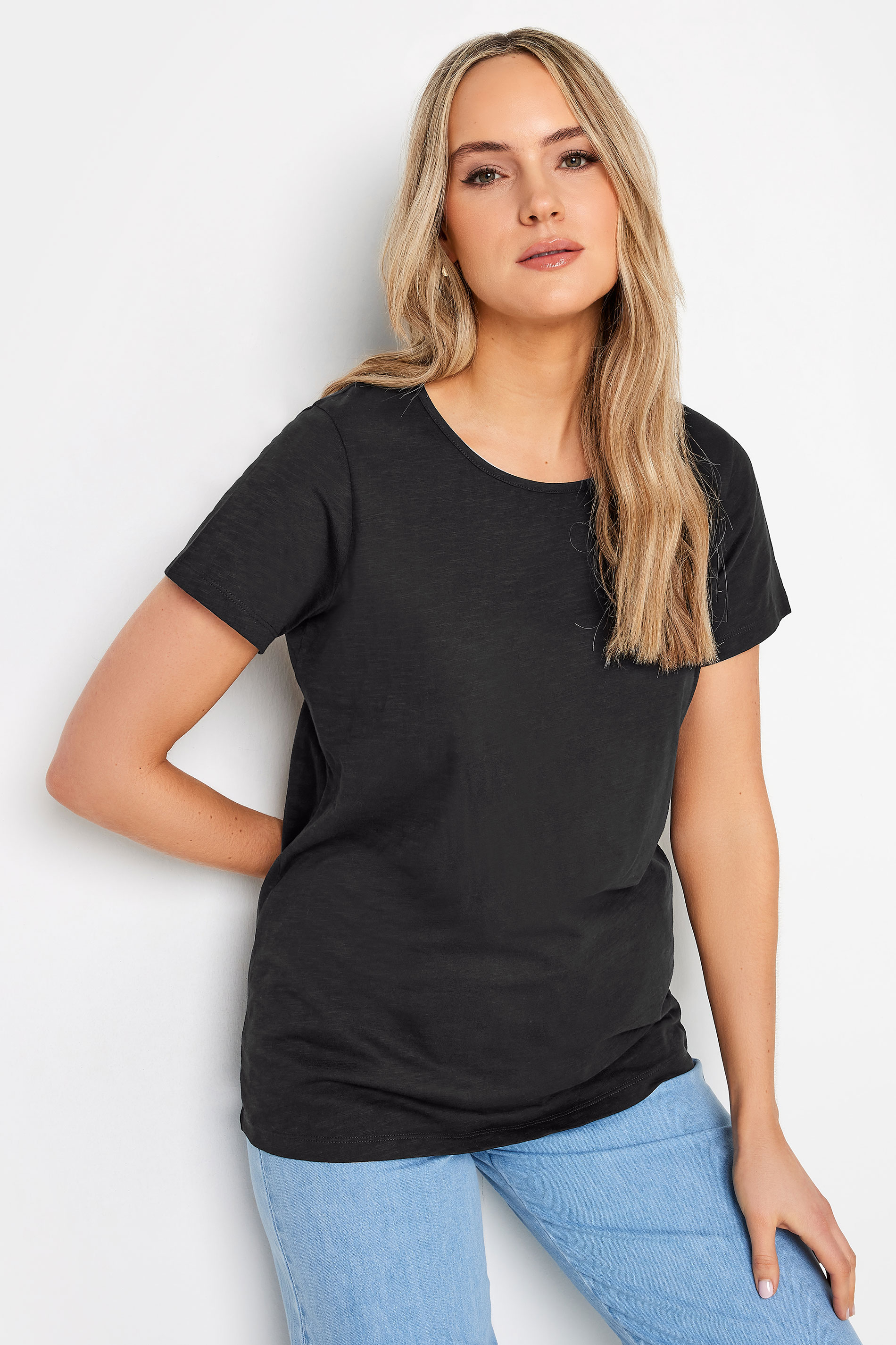 LTS Tall Womens Black Short Sleeve T-Shirt | Long Tall Sally 2