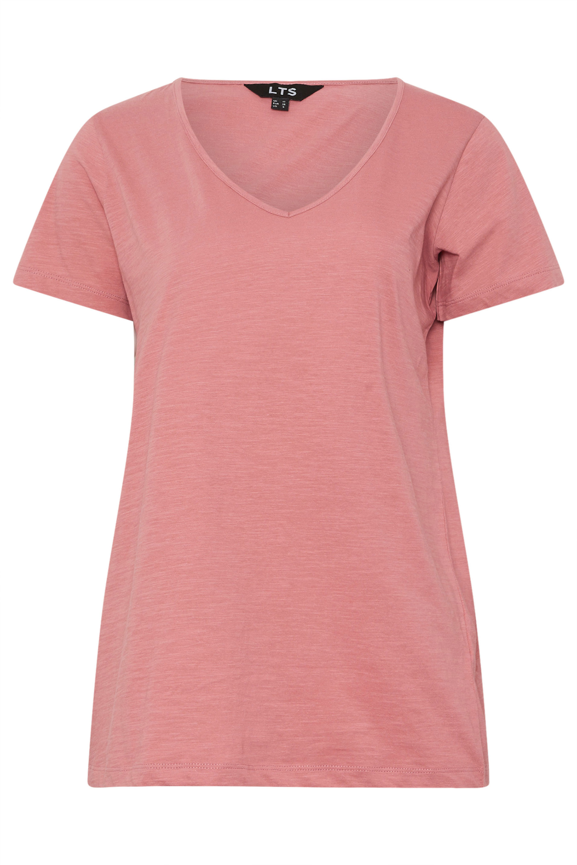 LTS Tall 2 Pack Pink & Grey V-Neck T-Shirts | Long Tall Sally  9