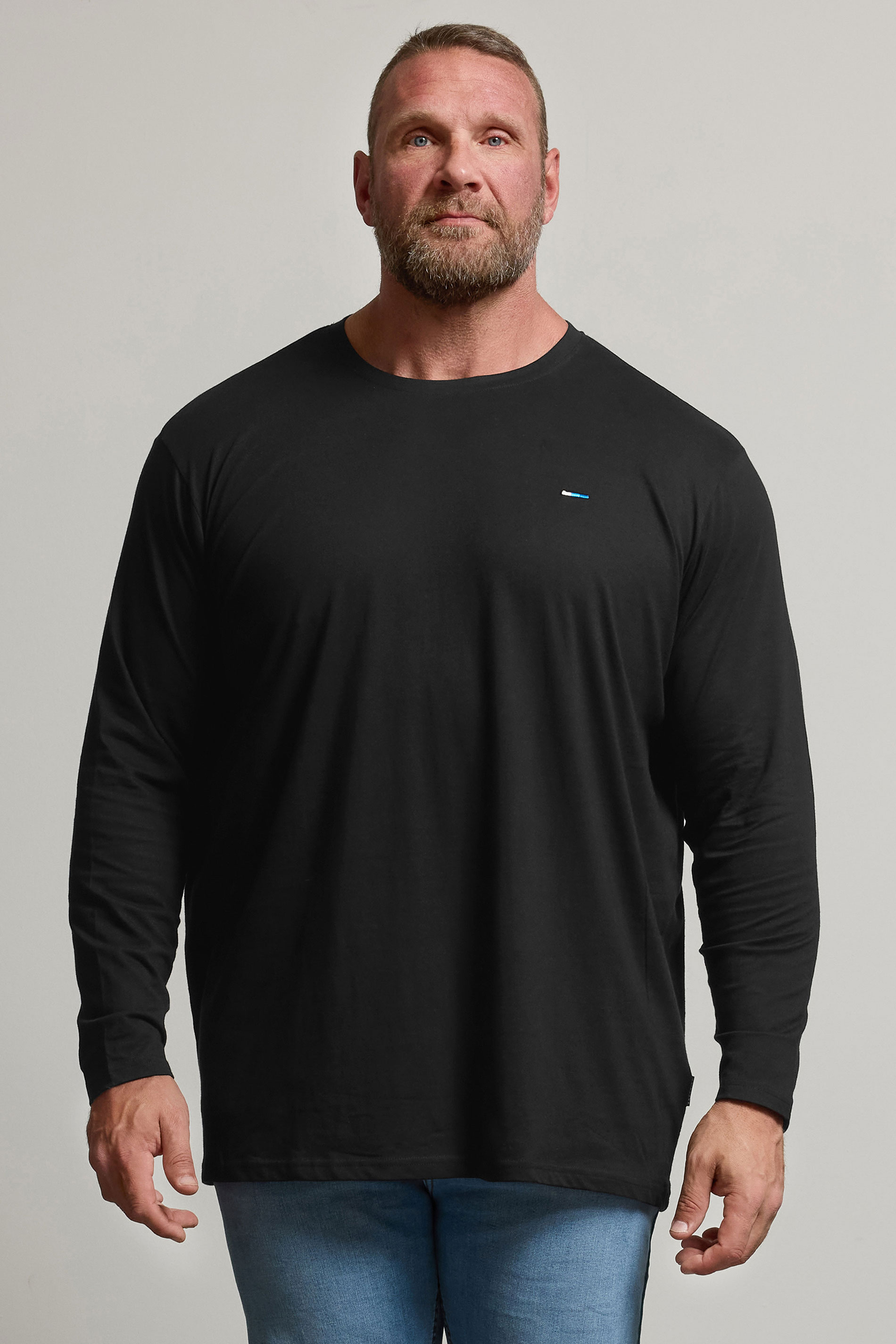 BadRhino Big & Tall Black Extra Long Core Long Sleeve T-Shirt | BadRhino 1