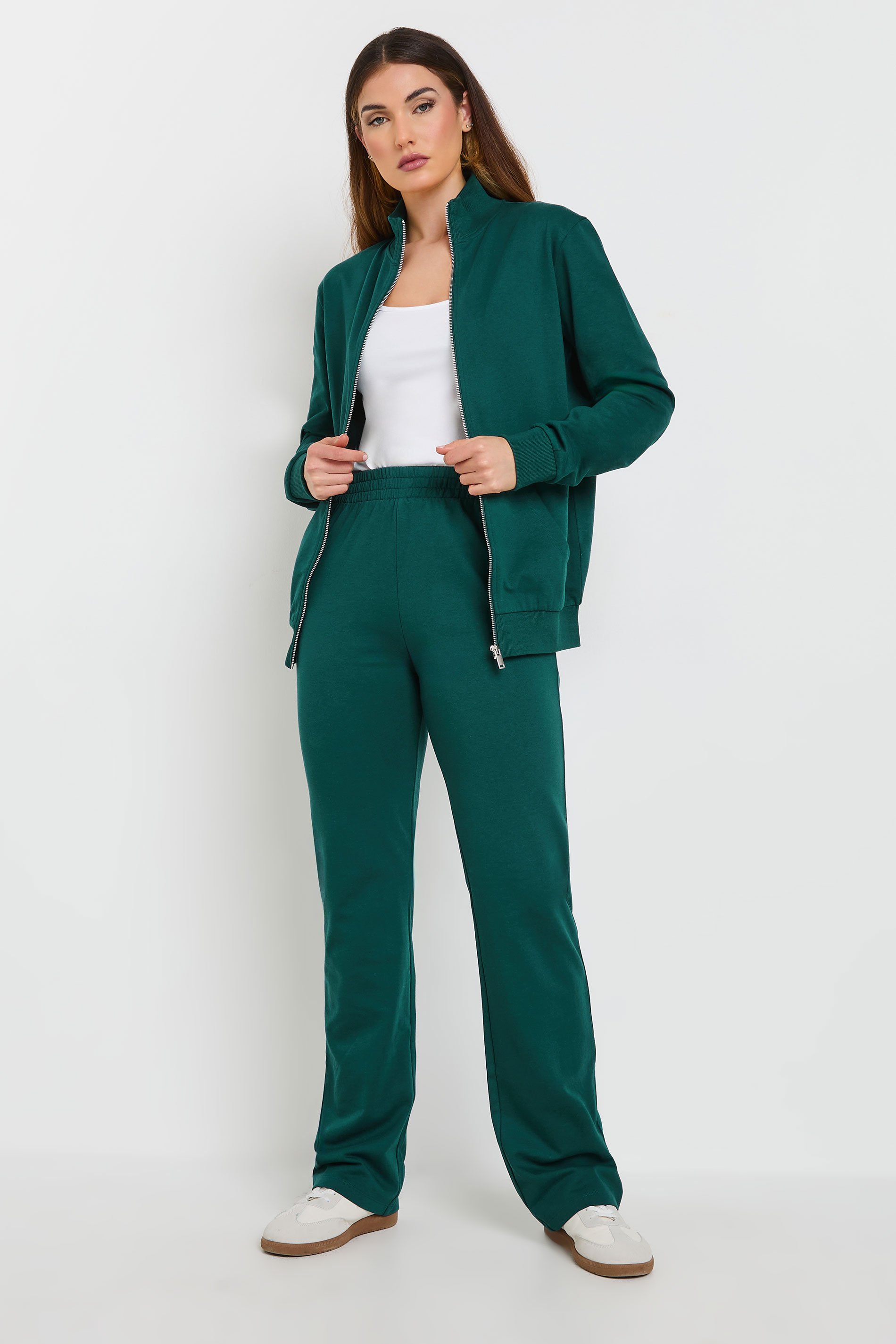 LTS Tall Green Jersey Funnel Zip Sweatshirt | Long Tall Sally 3