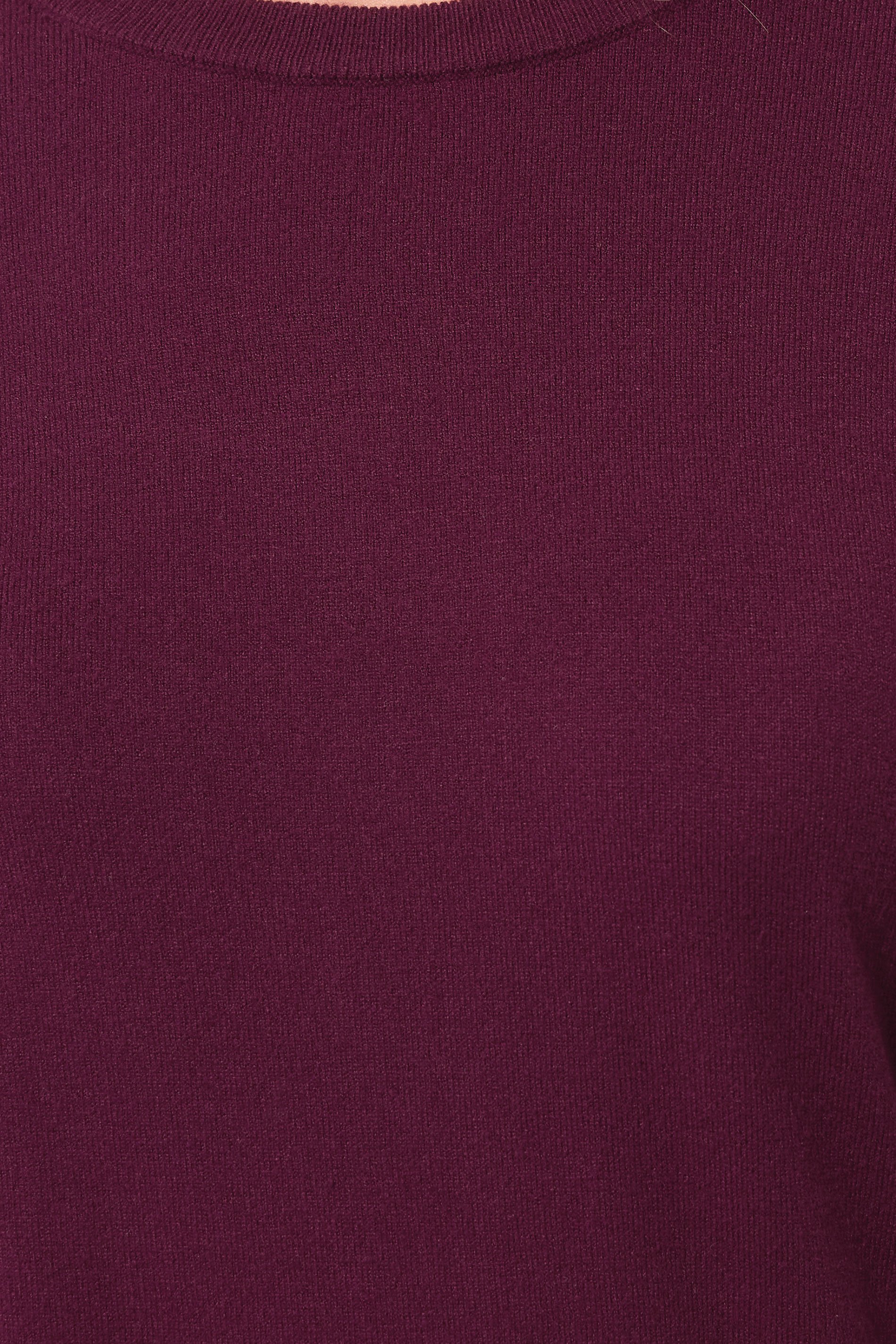 LTS Tall Dark Red Knitted Crew Neck Jumper | Long Tall Sally 4