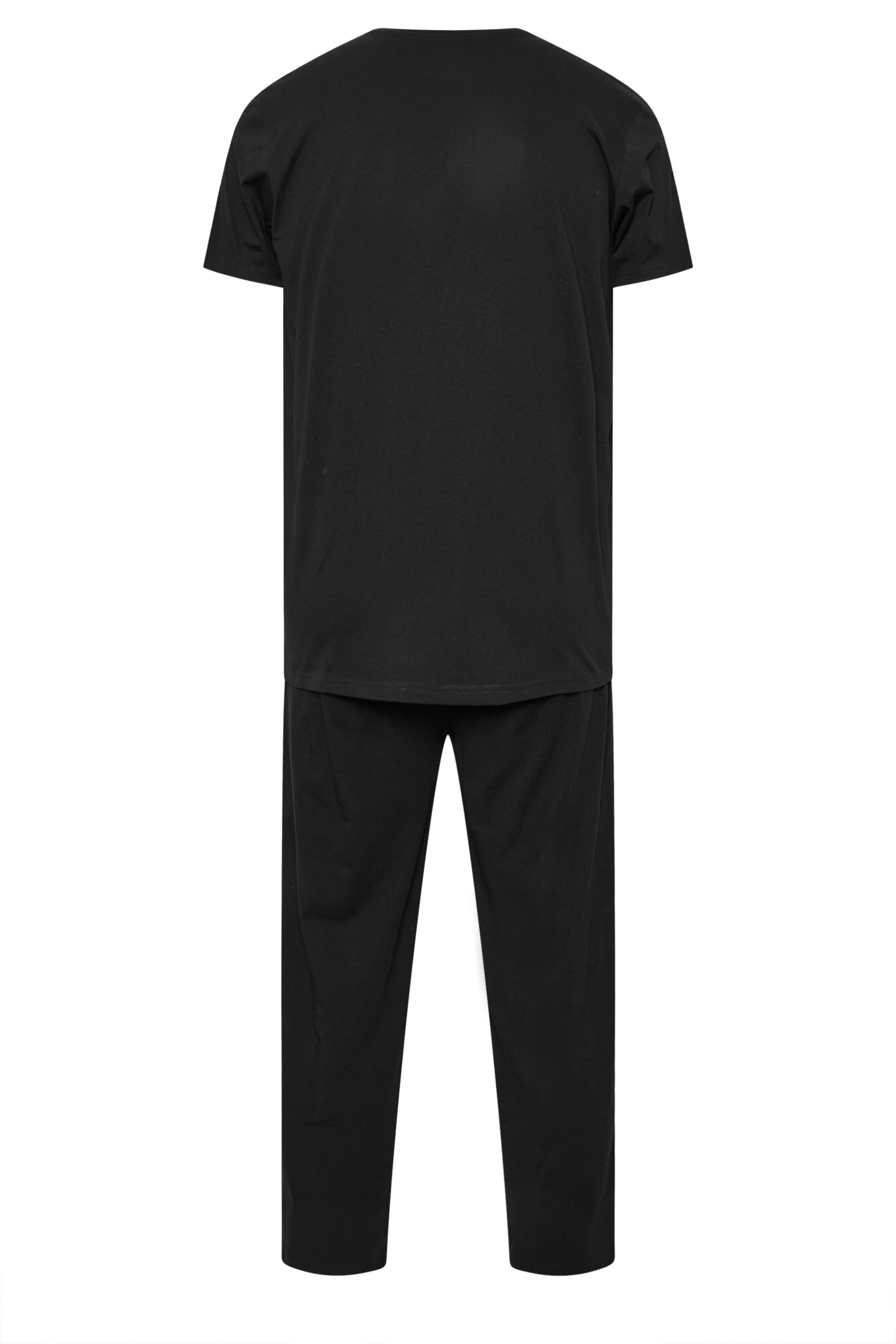 BadRhino Big & Tall Black Lounge Trouser & T-Shirt Set | BadRhino 8