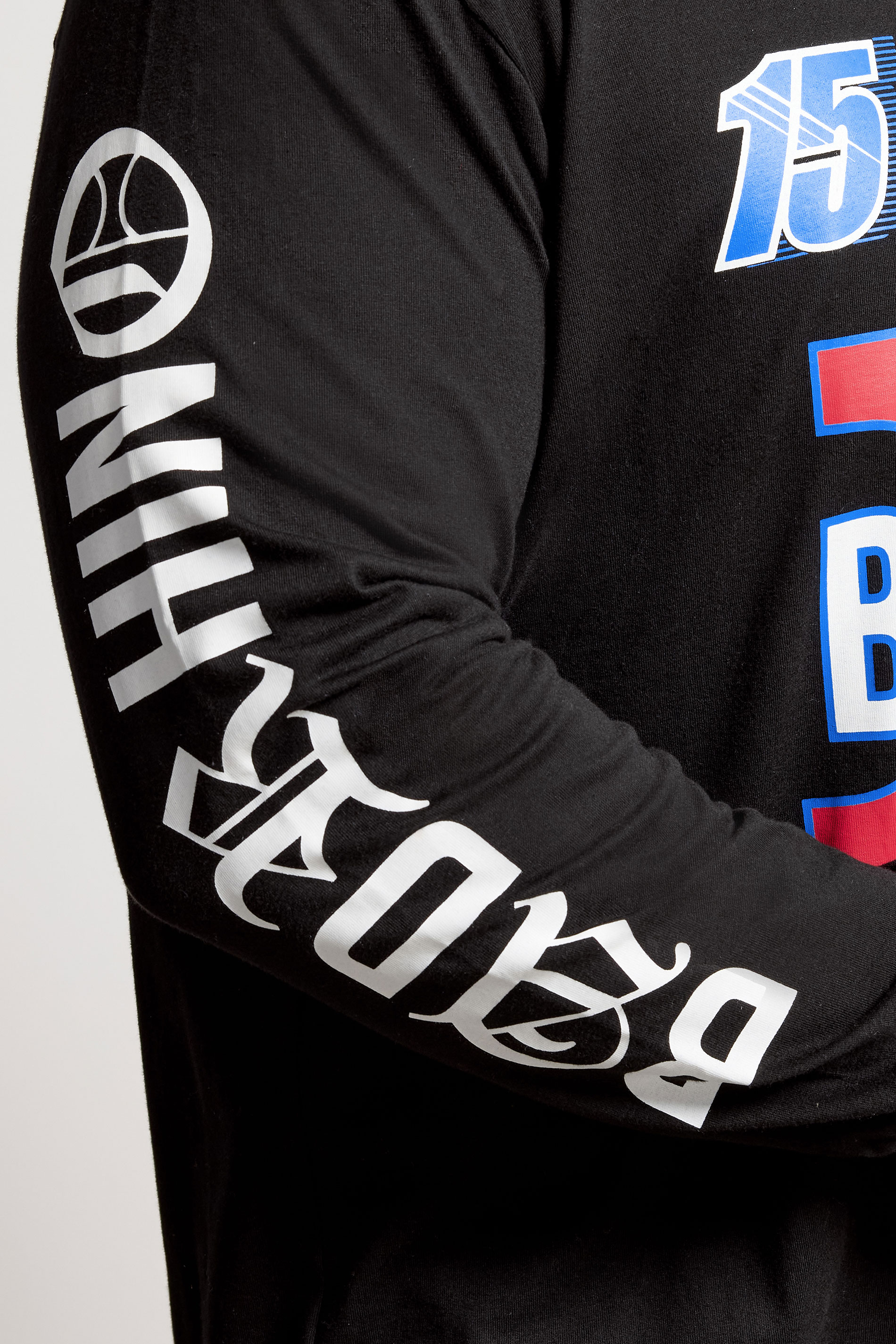 BadRhino Big & Tall Black Long Sleeve Racing Graphic T-shirt | BadRhino 5
