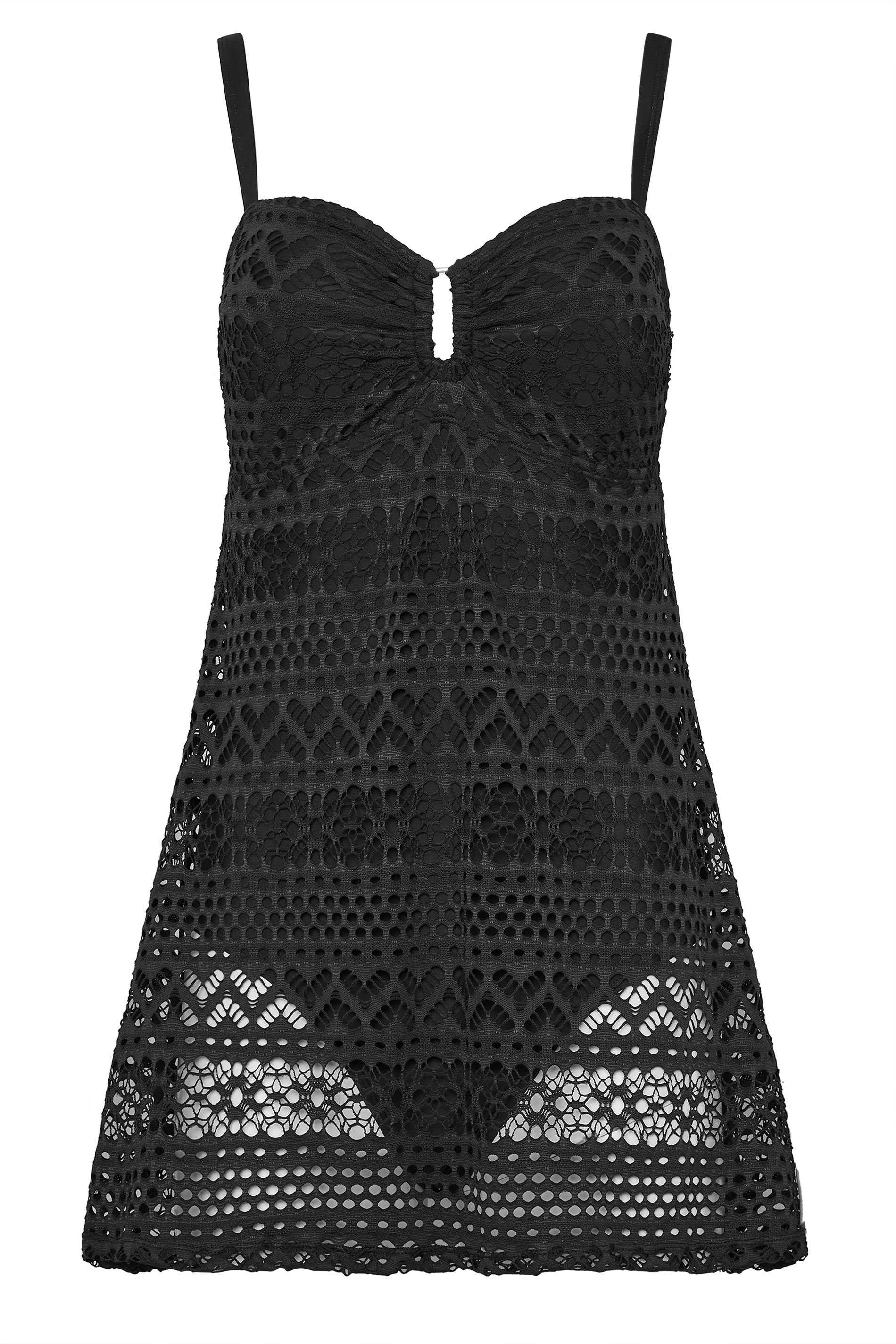 LTS Tall Black Crochet Swim Dress | Long Tall Sally 7