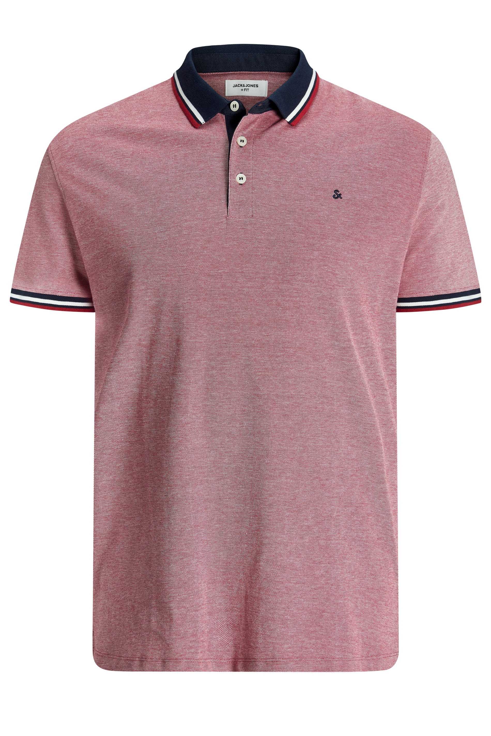JACK & JONES Big & Tall Rio Red Paulos Polo Shirt | BadRhino 2