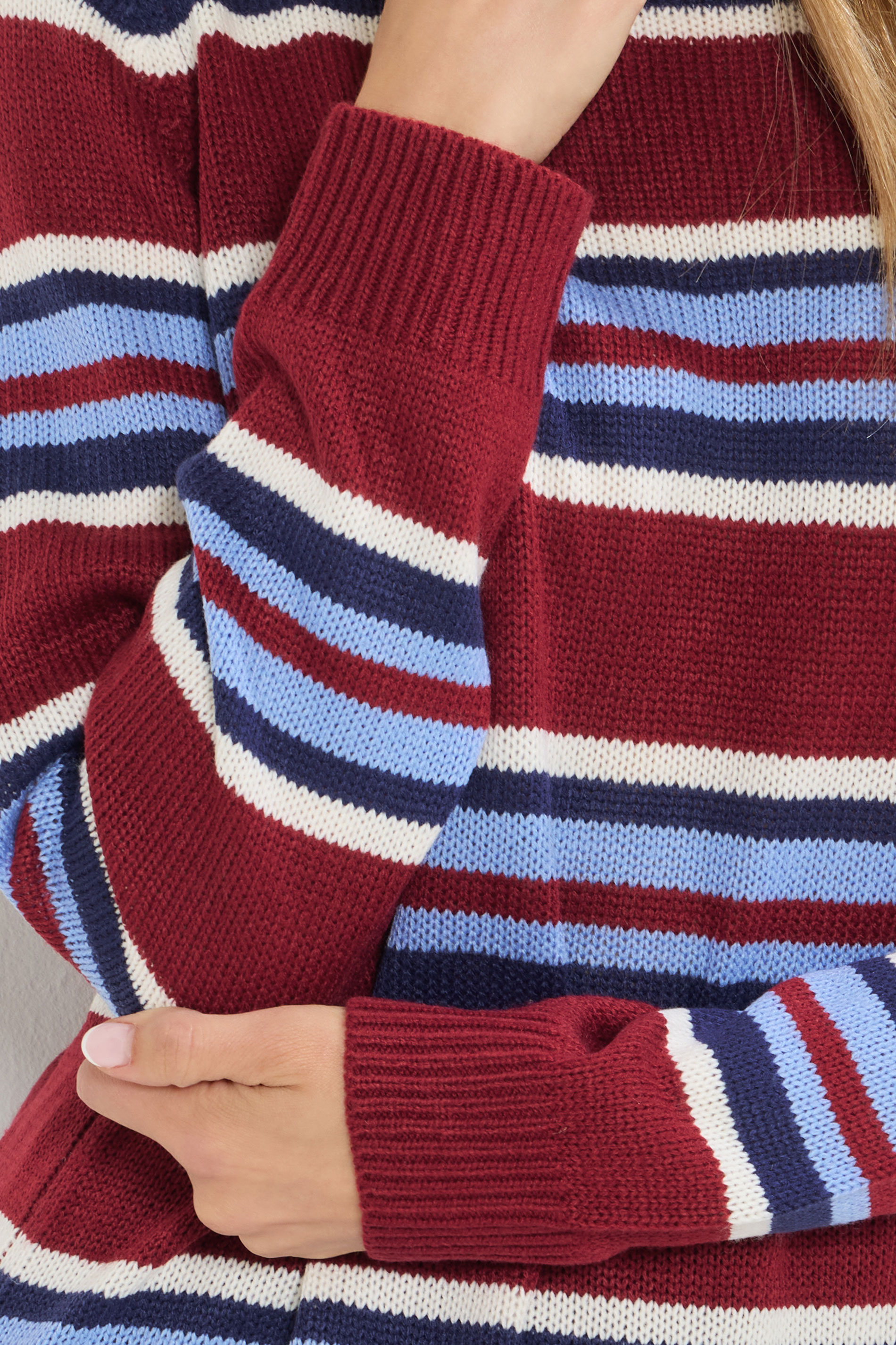LTS Tall Red Knitted Stripe Jumper | Long Tall Sally 5