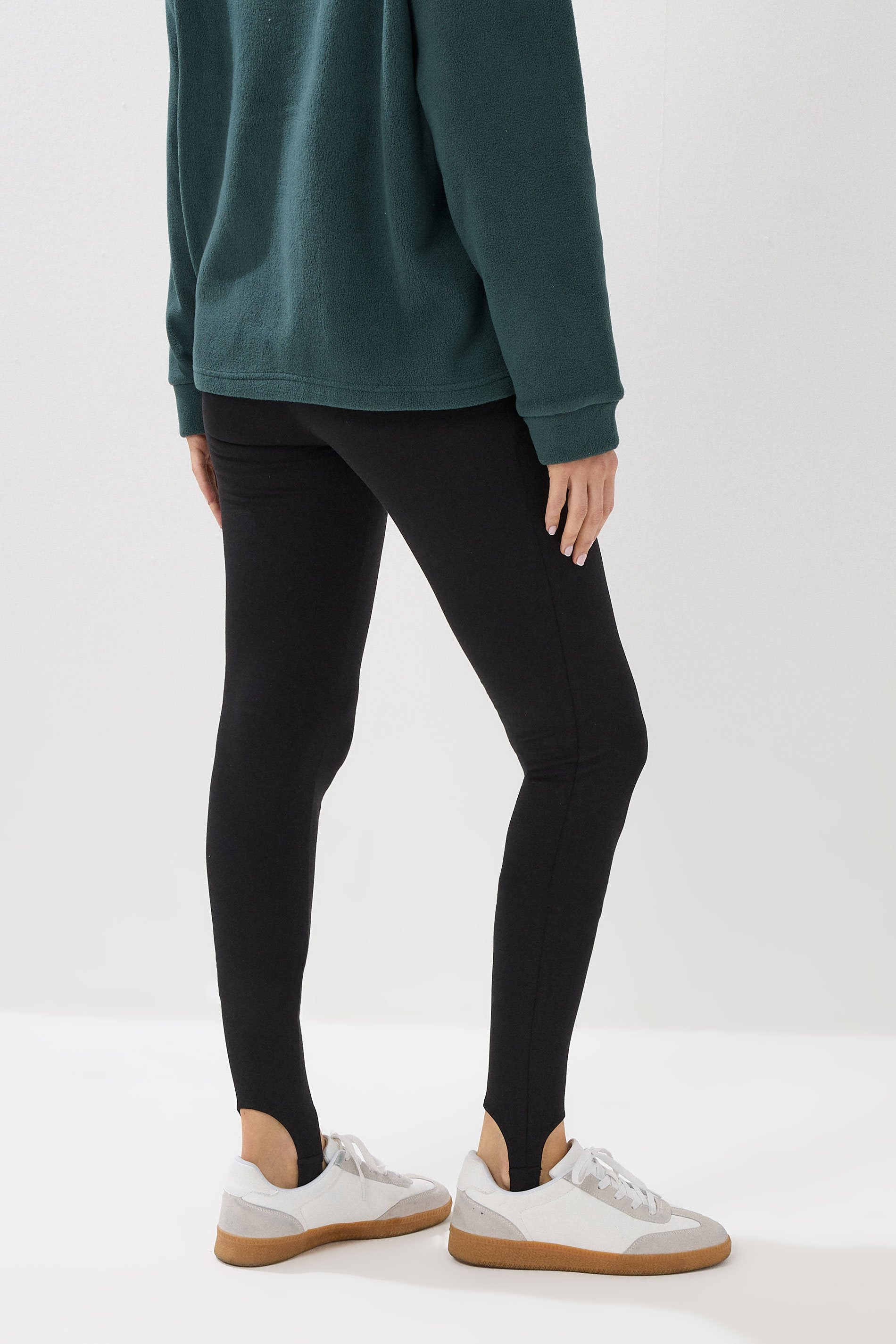 LTS Tall Black Cotton Stirrup Leggings | Long Tall Sally 4