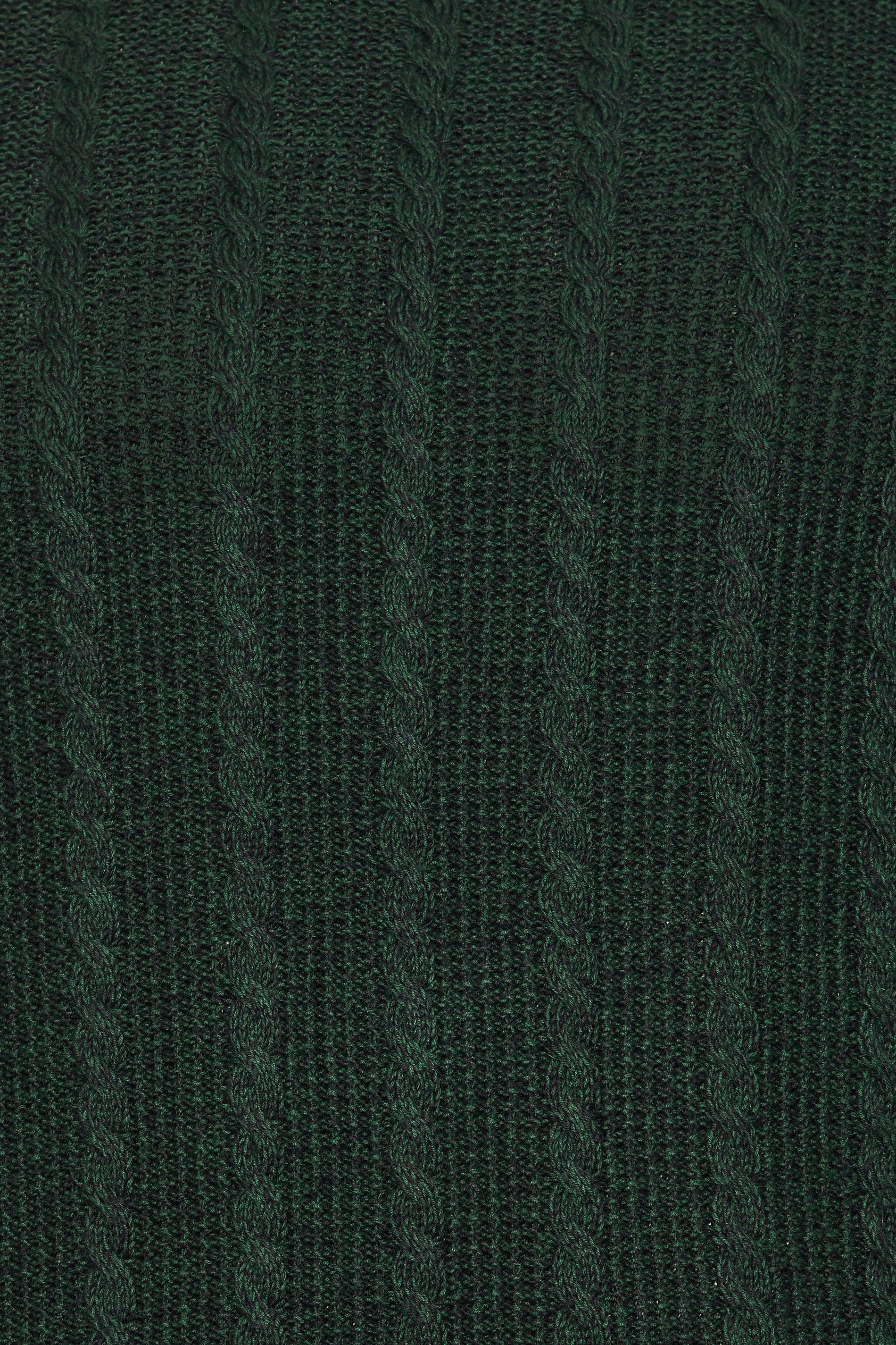 BadRhino Big & Tall Dark Green Crew Neck Cable Knit Jumper | BadRhino 3