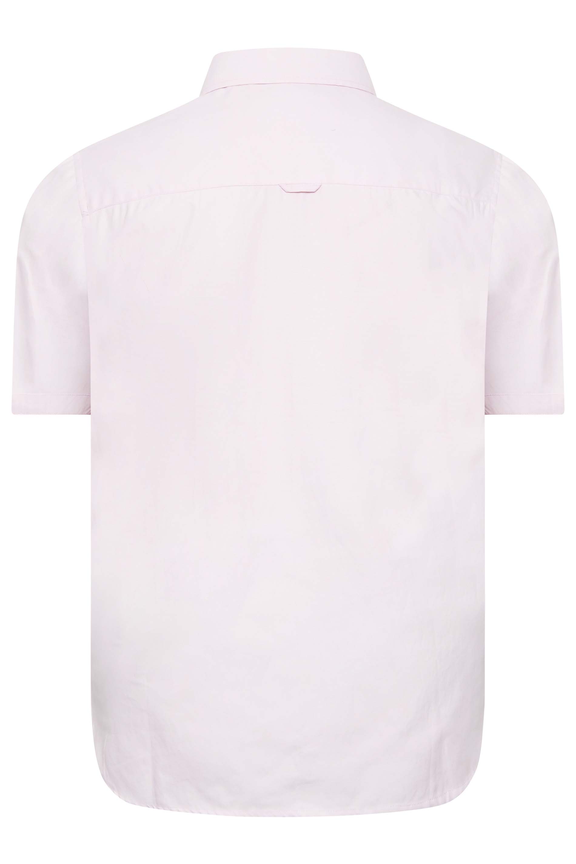 D555 Big & Tall Pink Short Sleeve Oxford Shirt | BadRhino 5