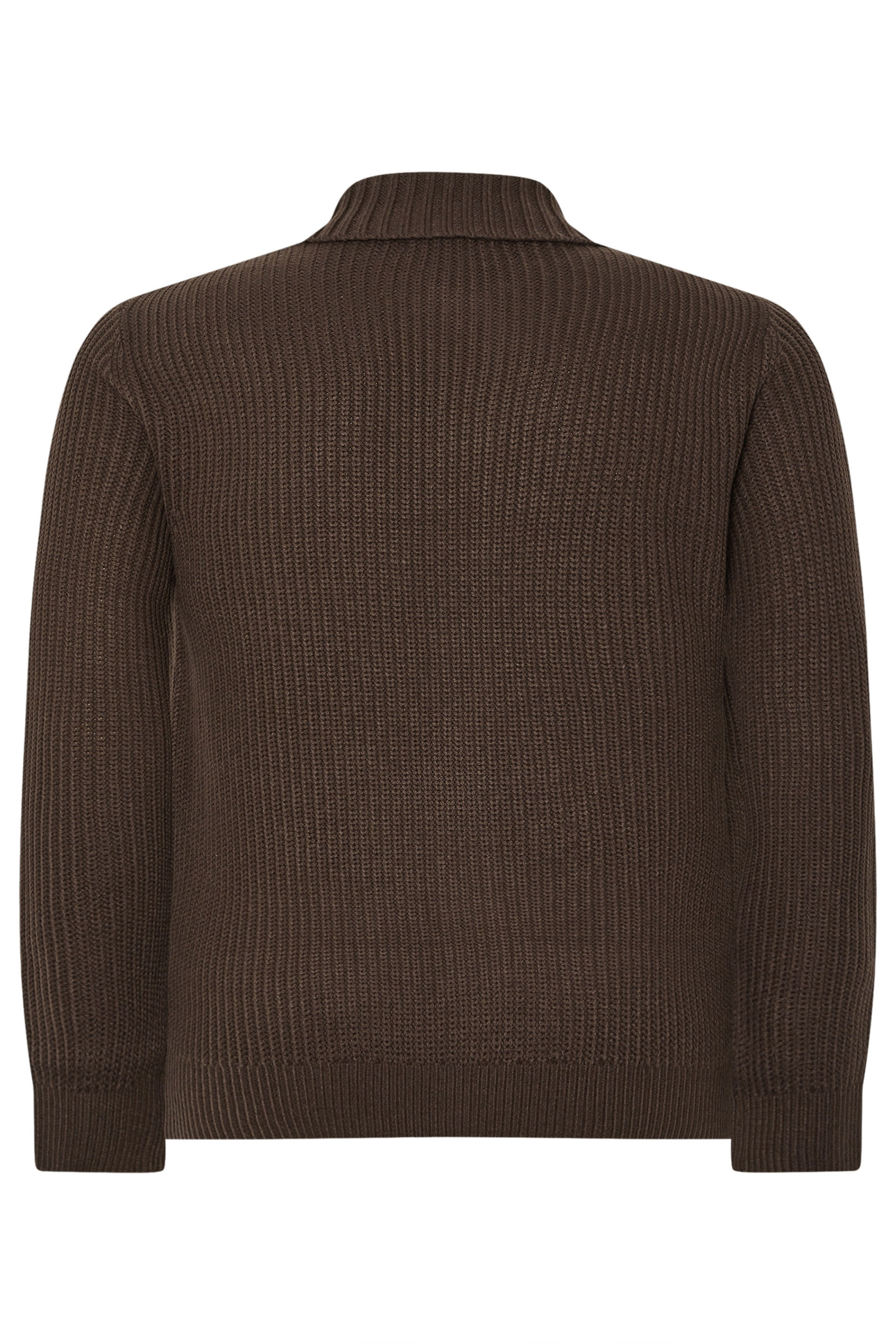 BadRhino Big & Tall Brown Long Sleeve Knitted Shirt | BadRhino 6