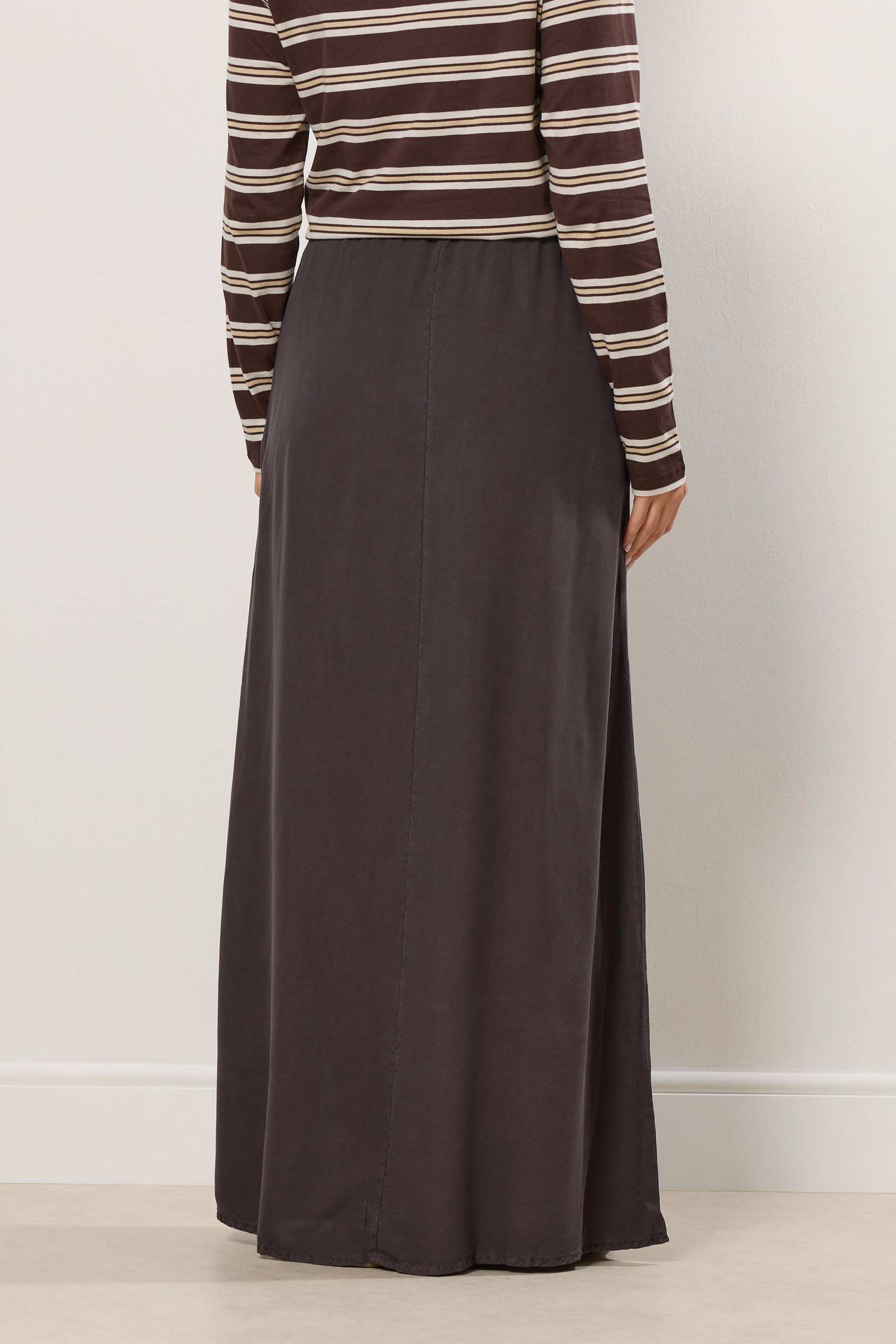 LTS Tall Chocolate Brown Acid Wash Side Split Maxi Skirt | Long Tall Sally 4