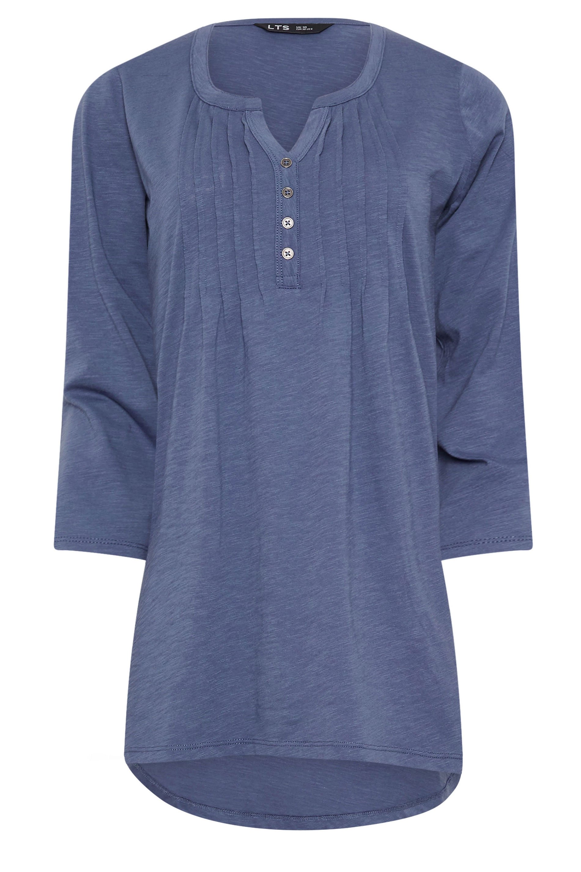 LTS Tall 2 PACK Blush Pink & Blue Henley Tops | Long Tall Sally 9