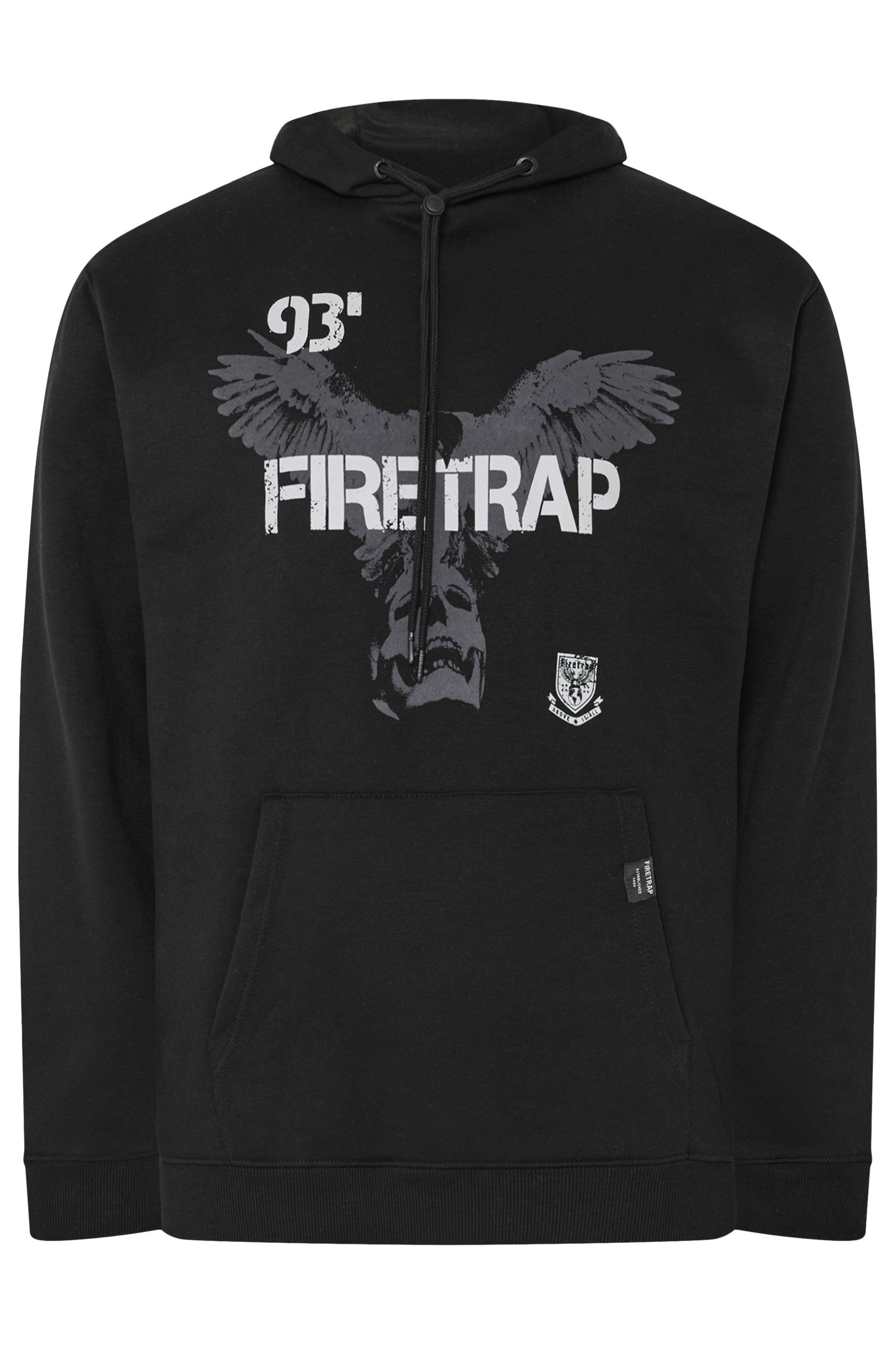 FIRETRAP Big & Tall Black Hawk Hoodie | BadRhino 1