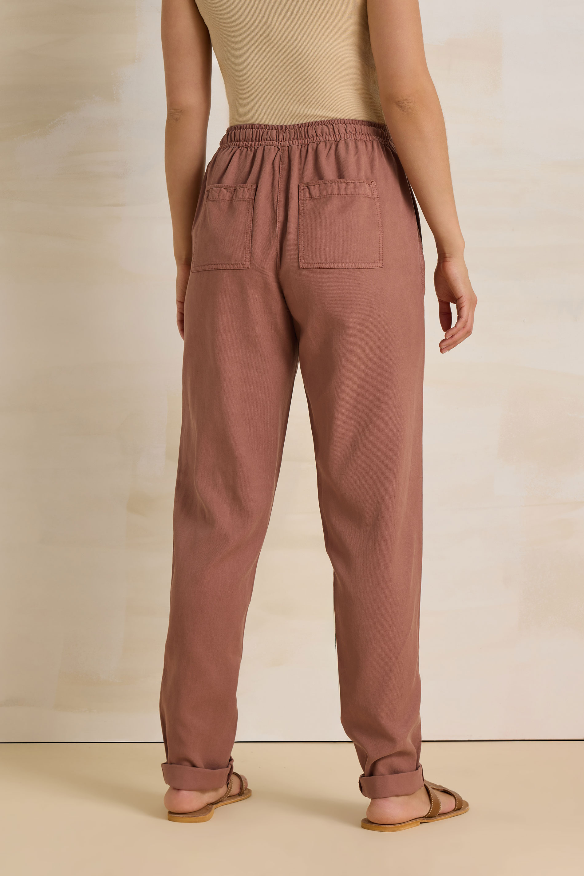 LTS Tall Rust Orange Lyocell Blend Joggers | Long Tall Sally 5