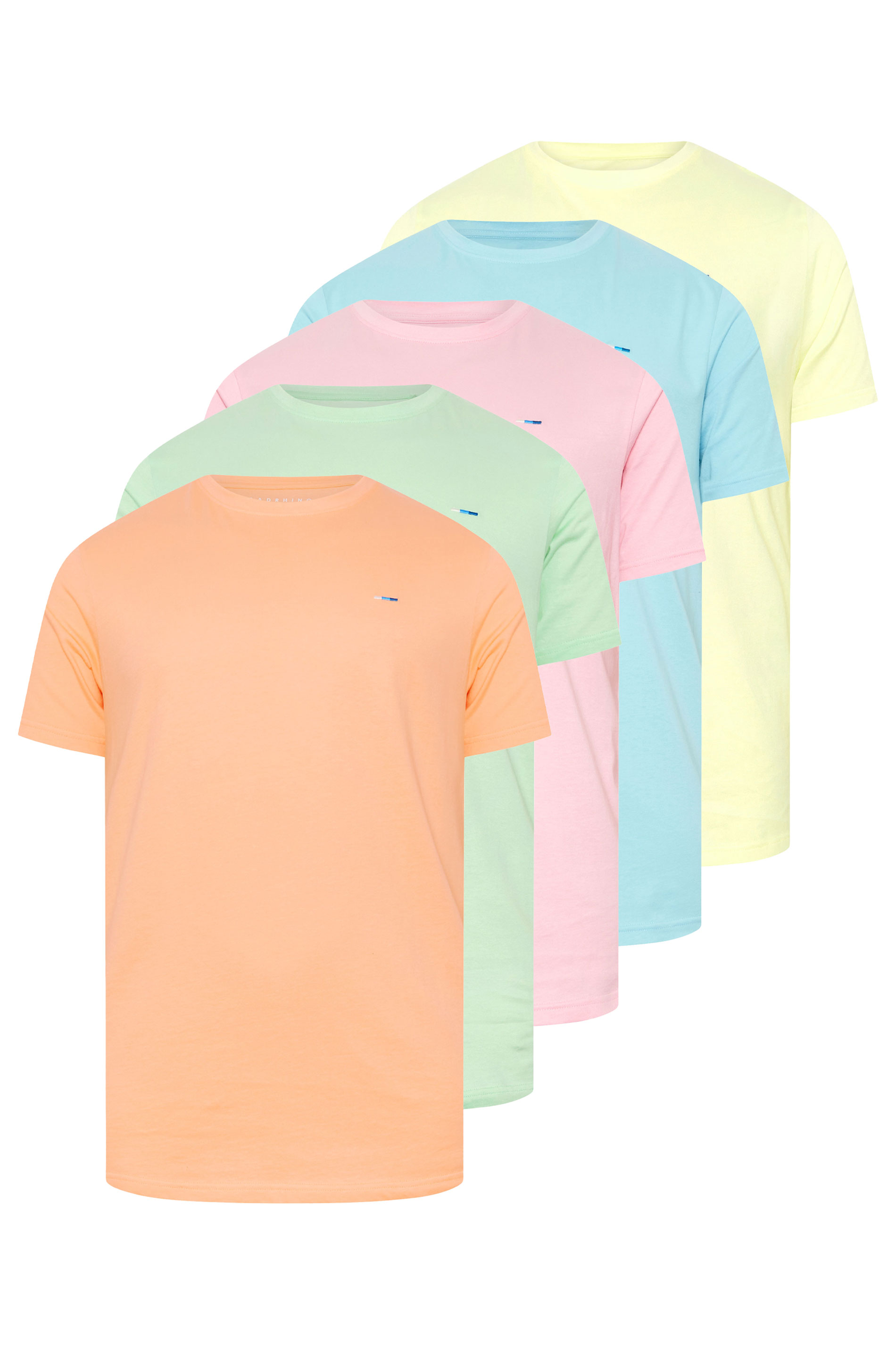 BadRhino Big & Tall 5 PACK Light Blue & Light Green Core T-Shirts | BadRhino  7