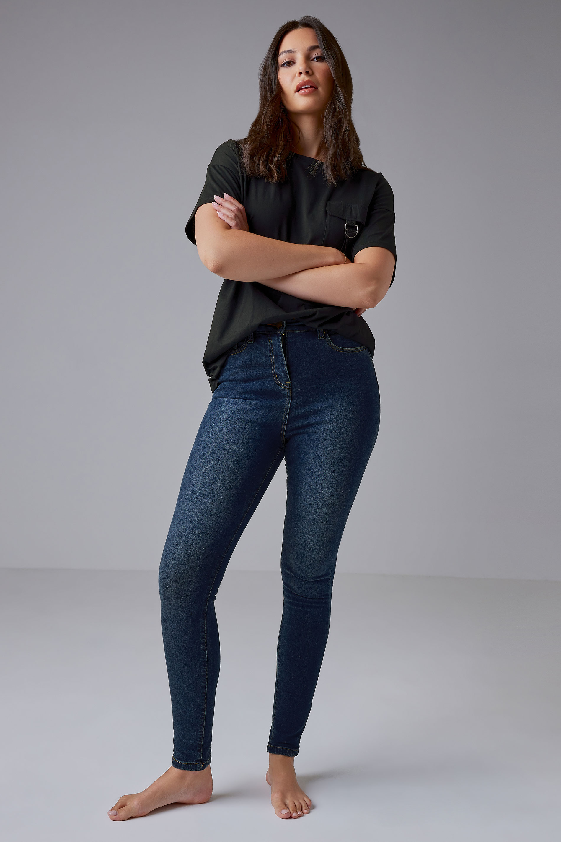 LTS Tall Women's Indigo Blue Skinny Stretch AVA Jeans | Long Tall Sally 2