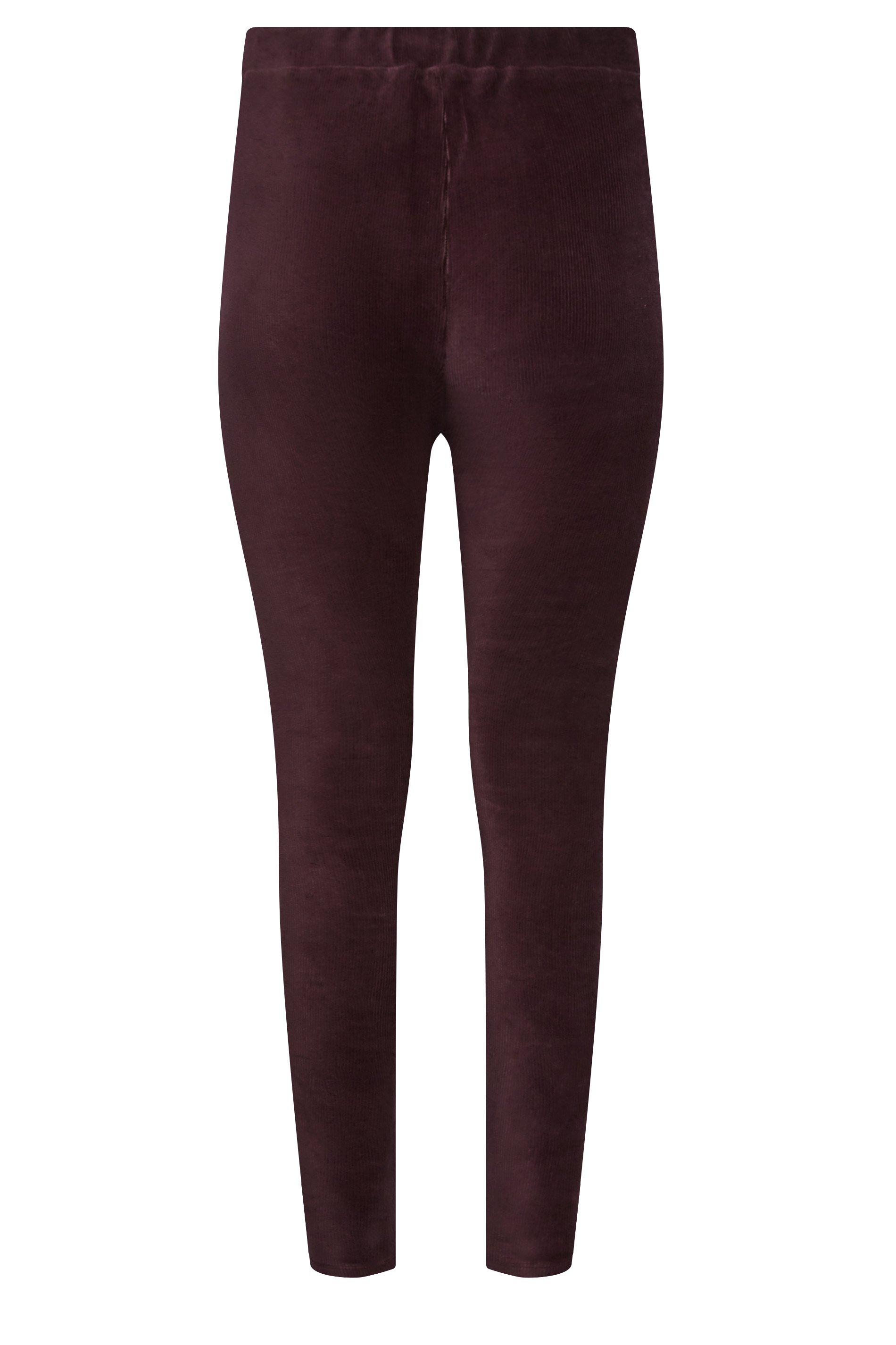 M&Co Burgundy Red Cord Stretch Leggings | M&Co 5