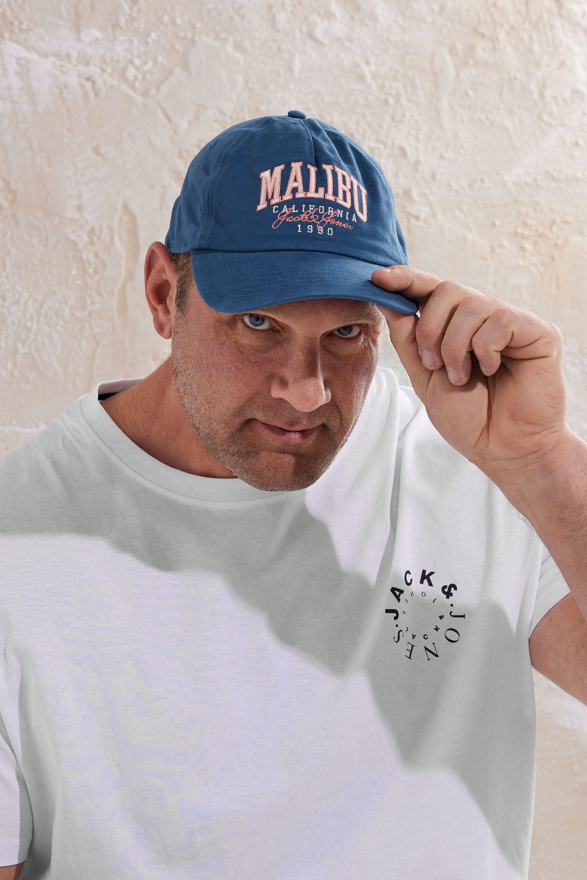 JACK & JONES Big & Tall Oceanview Blue Baseball Cap | BadRhino 1